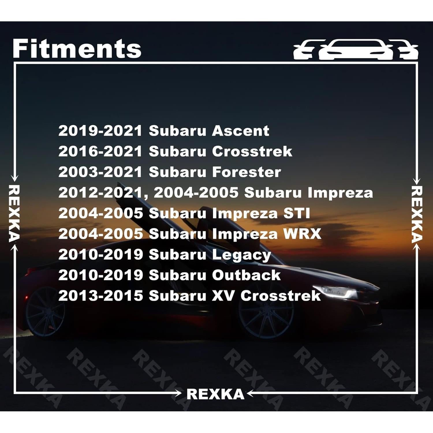 25 Clips de Retenedor de Moldura Subaru 909130115 - Rexka