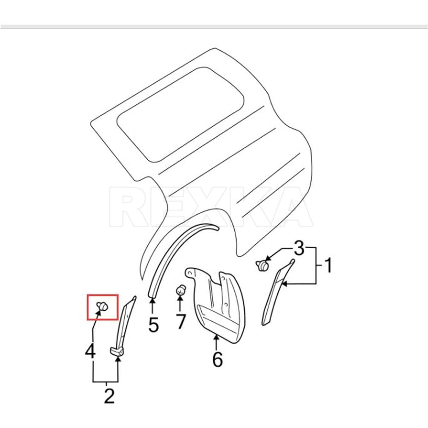 Clip de sujeción Rexka 10pcs para moldura Subaru 909130008