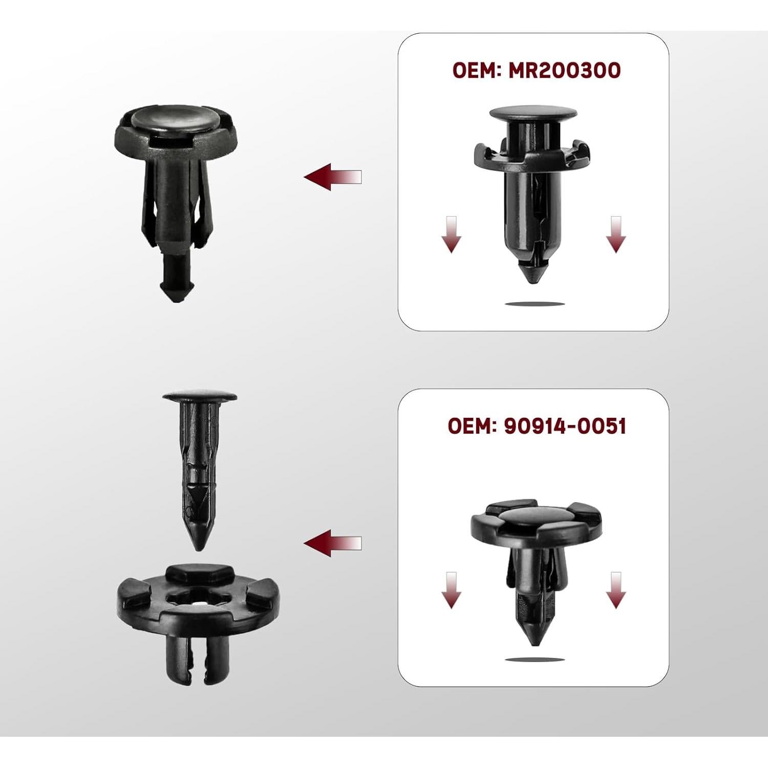Xislet 121 Clips de Remache de Plástico 7-10mm para Subaru