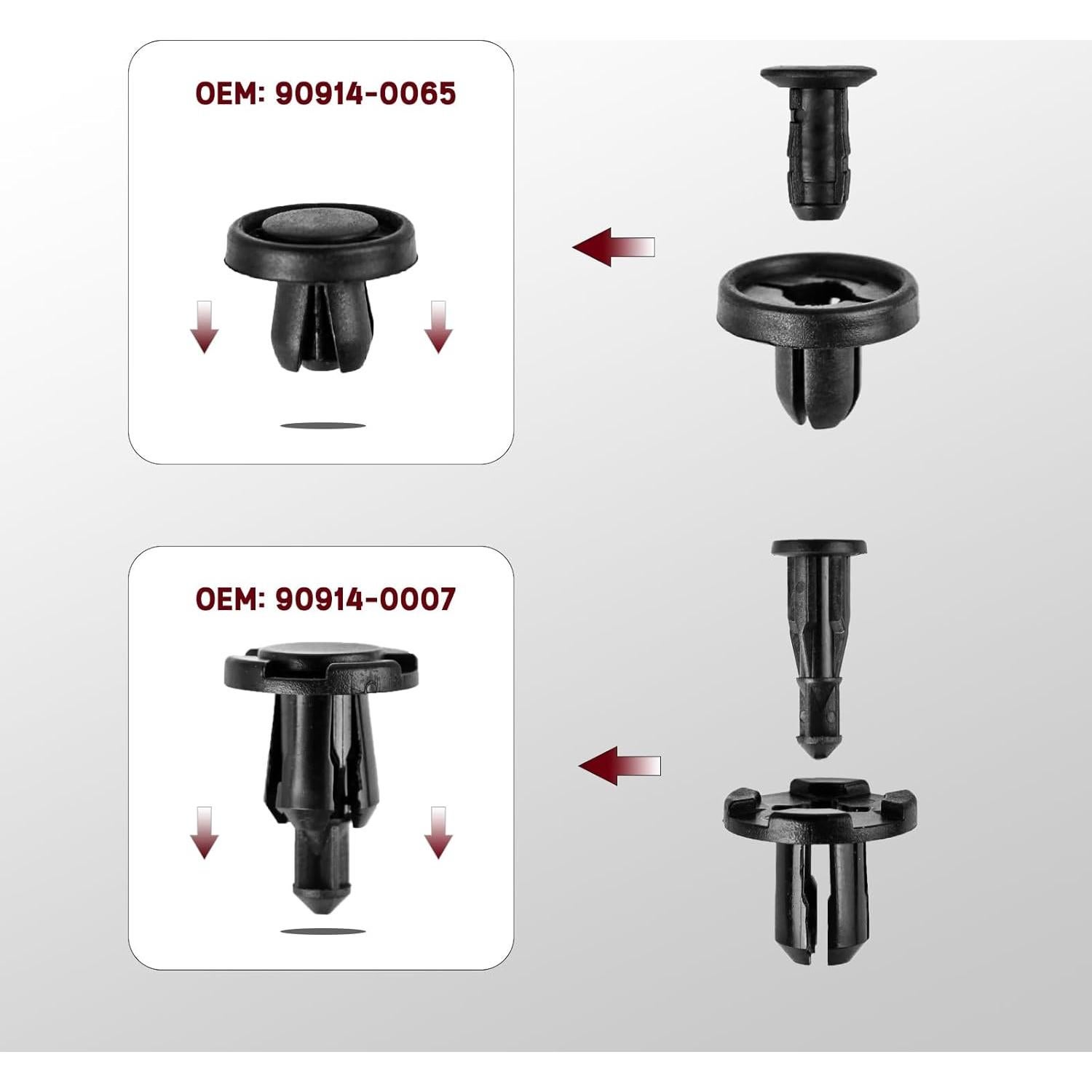 Xislet 121 Clips de Remache de Plástico 7-10mm para Subaru