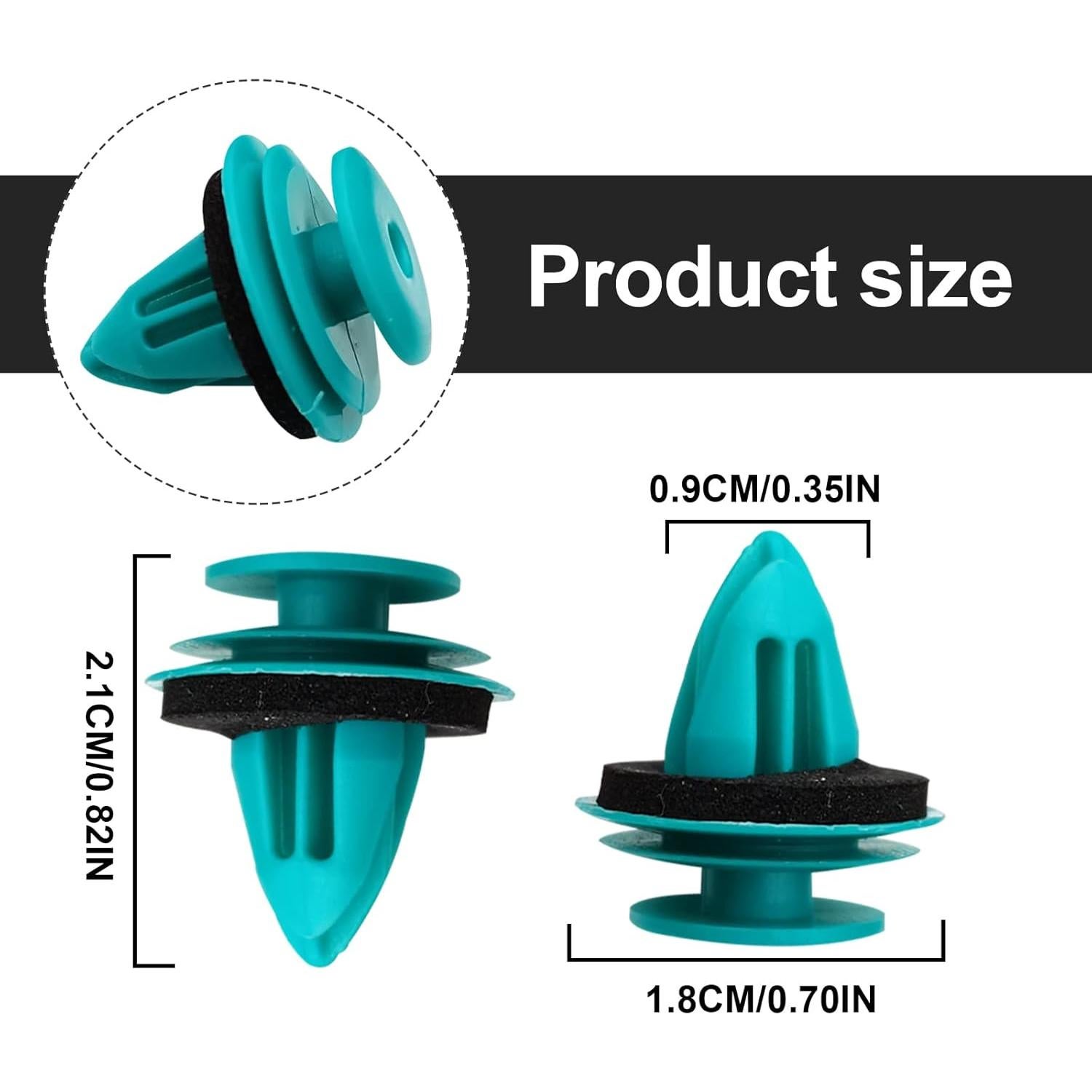 100 Clips de Retención Toyota Lexus POM 9mm 90467-10188