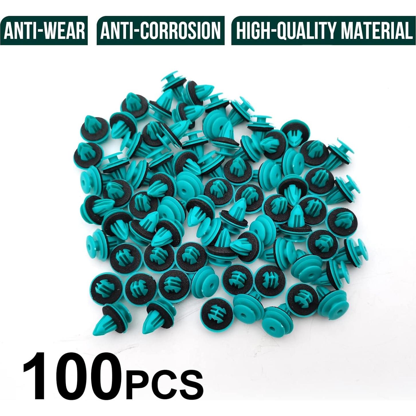 100 Clips de Retención Toyota Lexus POM 9mm 90467-10188