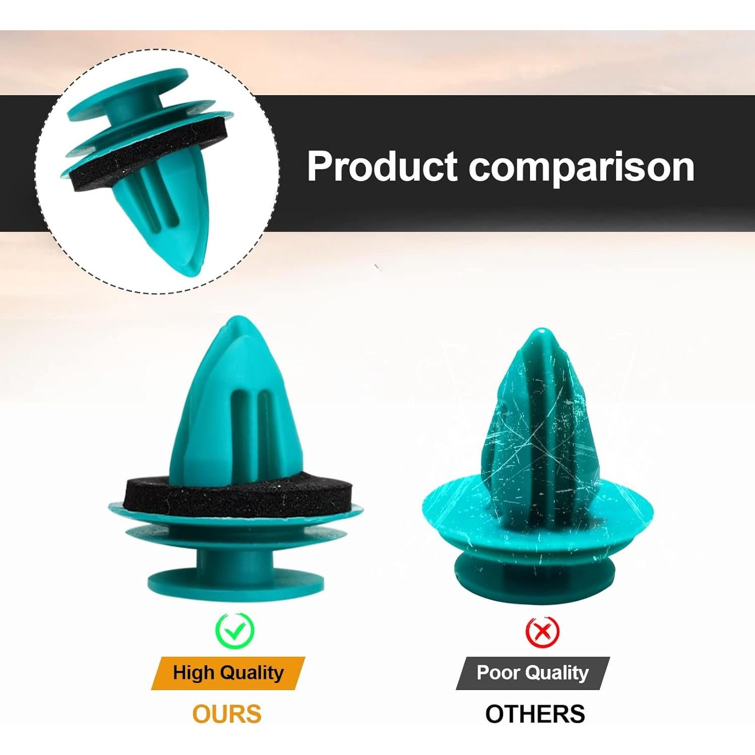 100 Clips de Retención Toyota Lexus POM 9mm 90467-10188