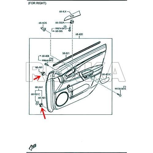 30 Clips de Panel de Recorte Rexka para Mazda Miata, RX-8, CX-9