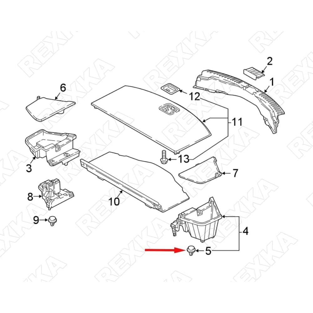 30 Clips de Panel de Recorte Rexka para Mazda Miata, RX-8, CX-9