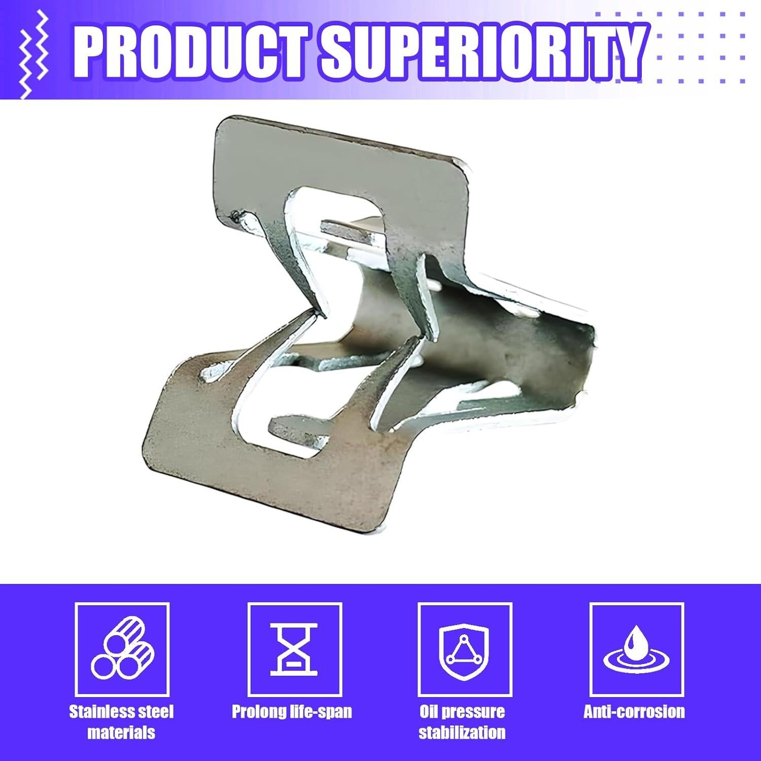 Clips de Panel Interior Automotriz Downhill 15 PCS Metal Plata