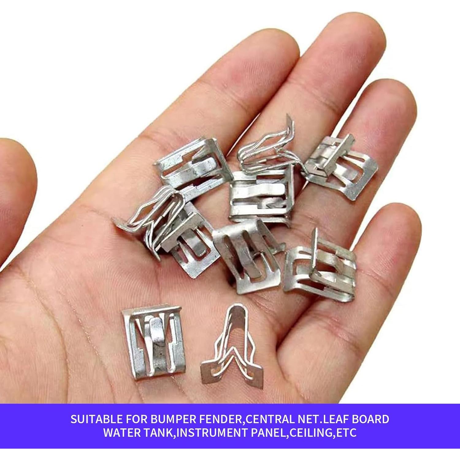 Clips de Panel Interior Automotriz Downhill 15 PCS Metal Plata