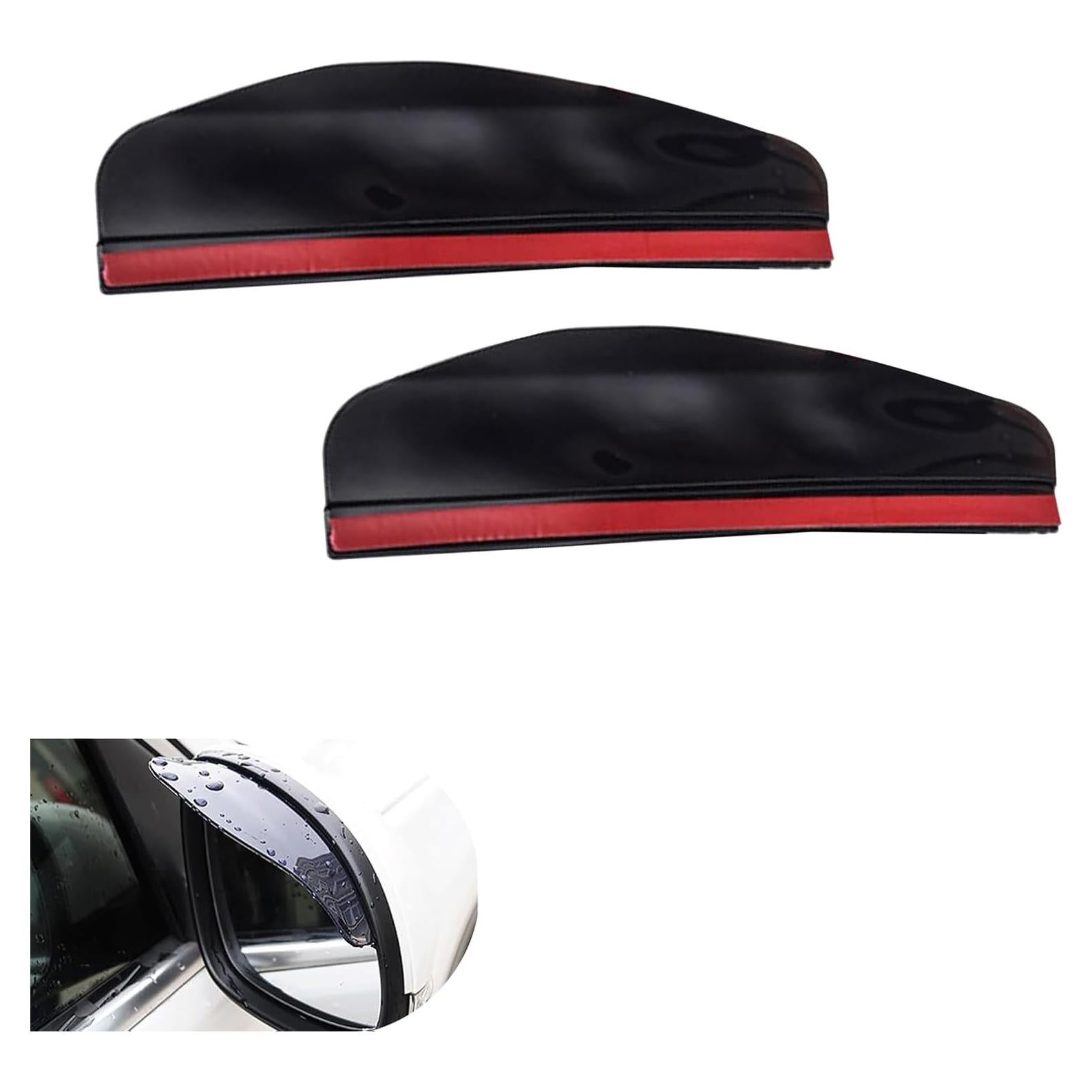 Protector de Lluvia para Espejo Retrovisor Qurbuns 2 PCS Negro