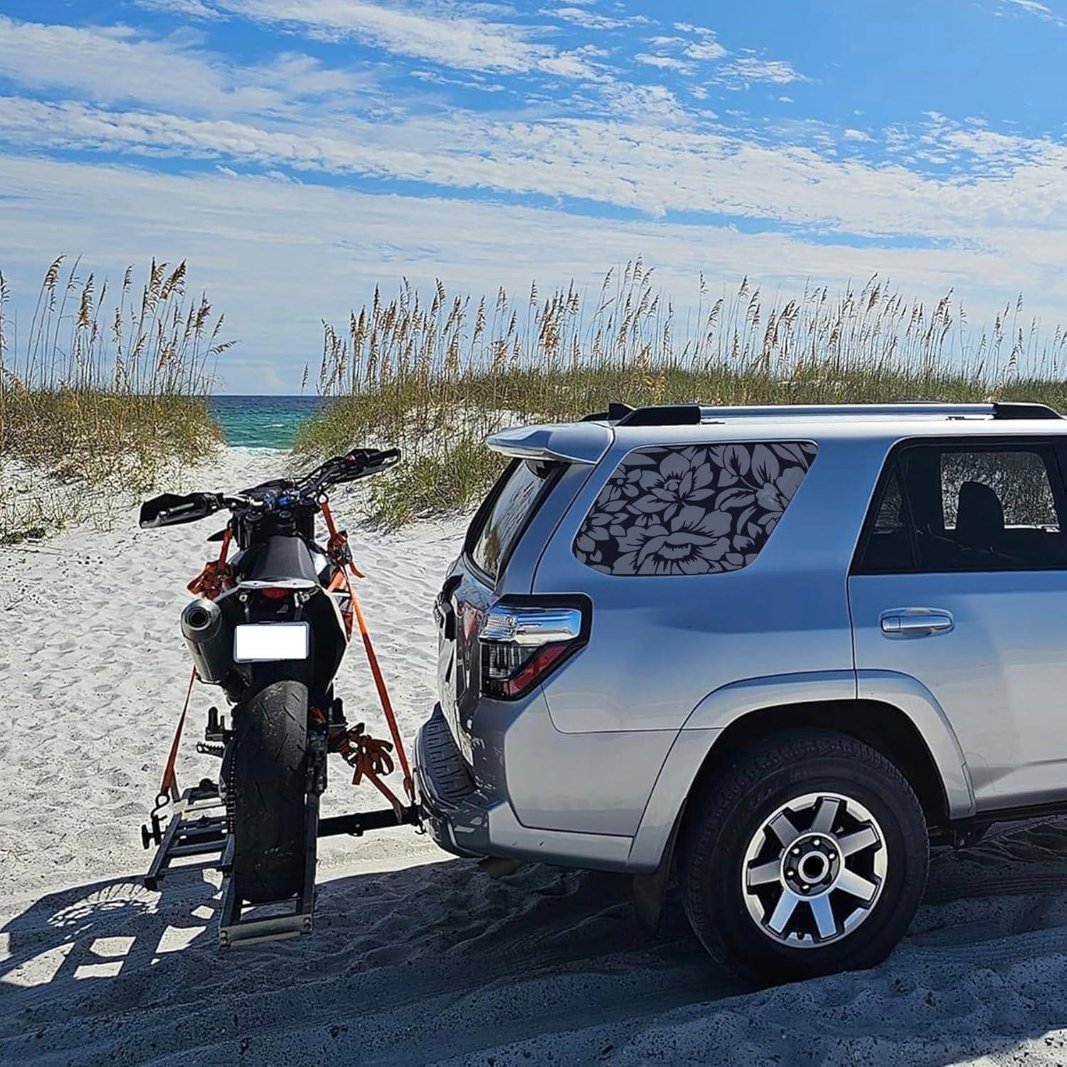 Calcomanías Florales para Ventana Lateral Trasera Xinghe 42x100cm