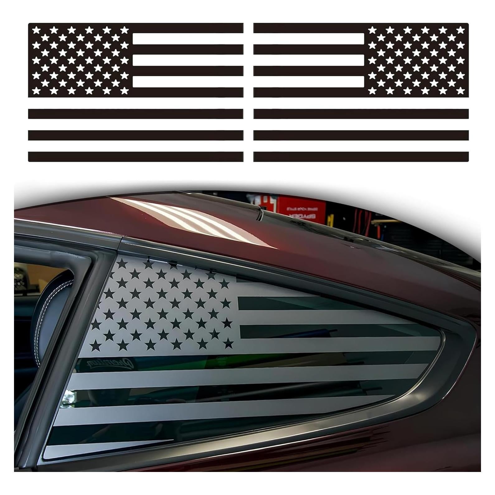 Calcomanía de Ventana Trasera OUESSAAS Bandera Americana