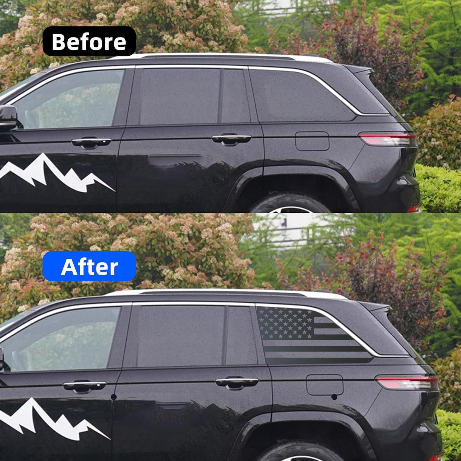 Calcomanía de Ventana Trasera OUESSAAS Bandera Americana