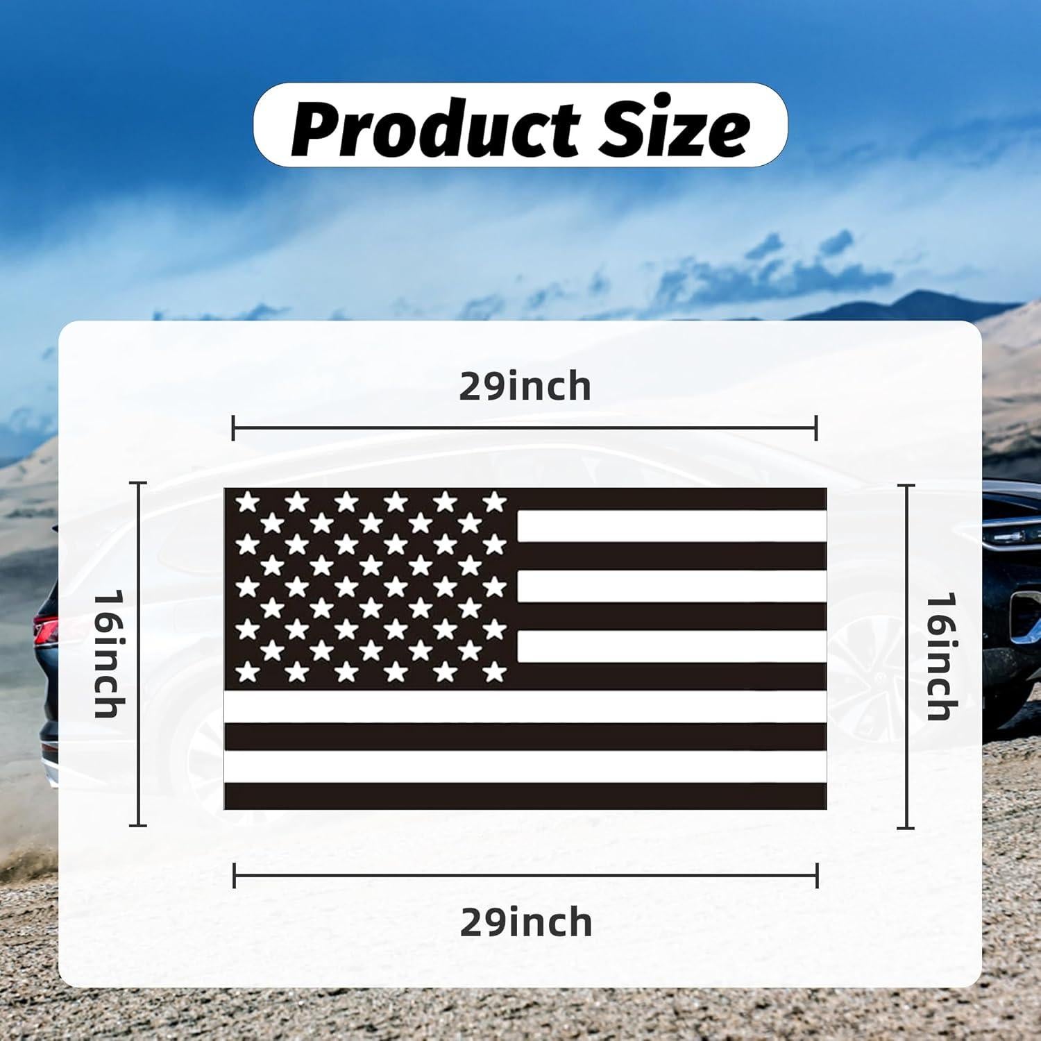 Calcomanía de Ventana Trasera OUESSAAS Bandera Americana