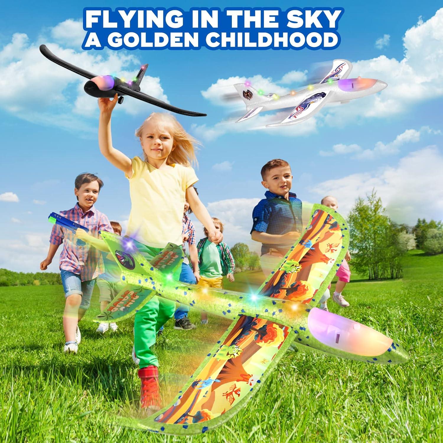 Paquete de 3 Juguetes Lanzadores de Aviones Onysurui 32 cm
