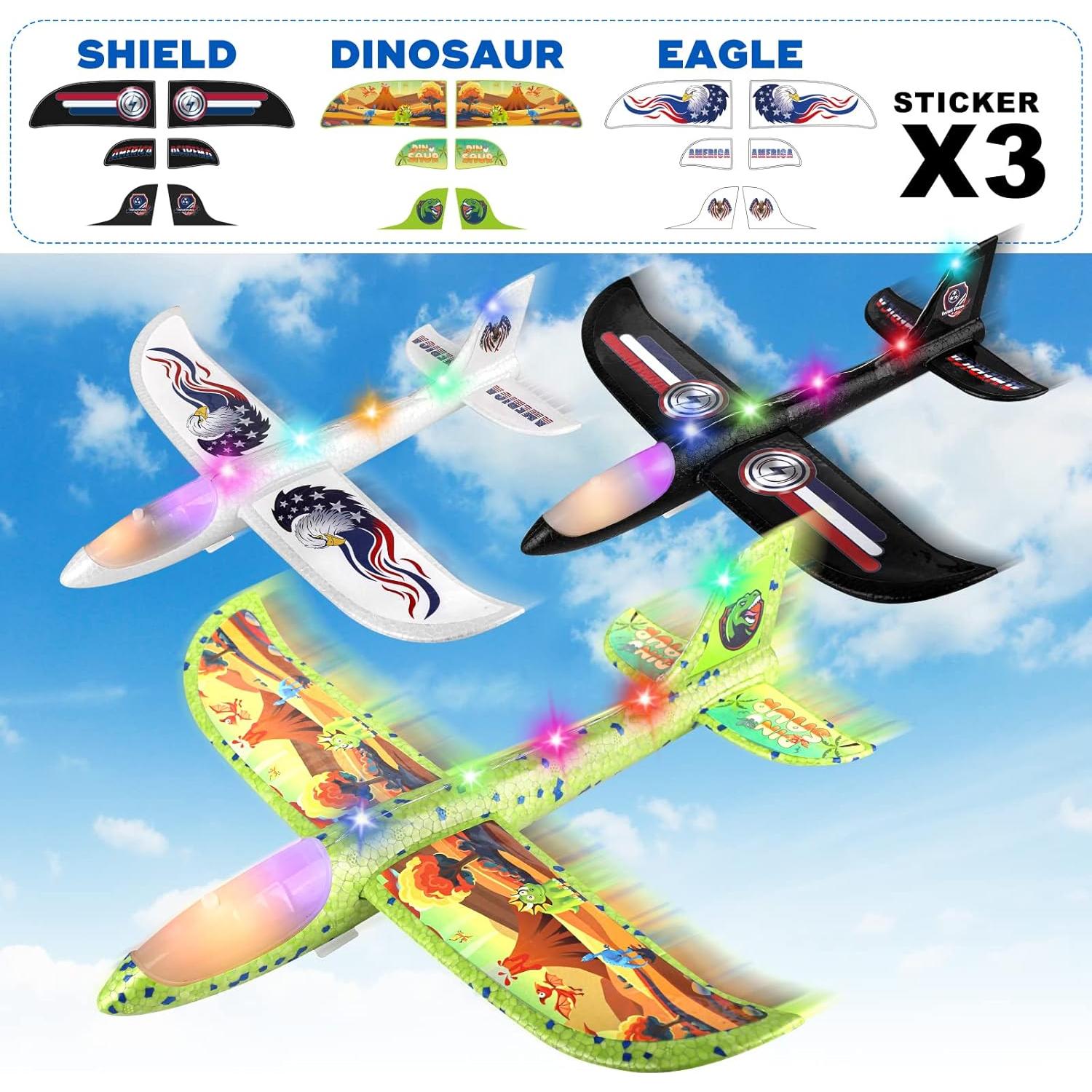 Paquete de 3 Juguetes Lanzadores de Aviones Onysurui 14.94m