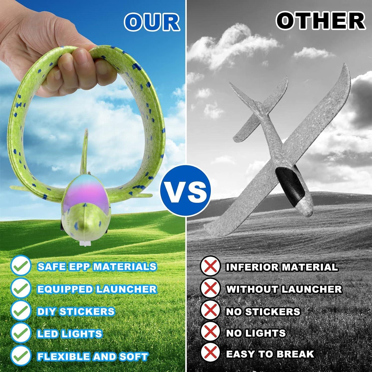 Paquete de 3 Juguetes Lanzadores de Aviones Onysurui 14.94m