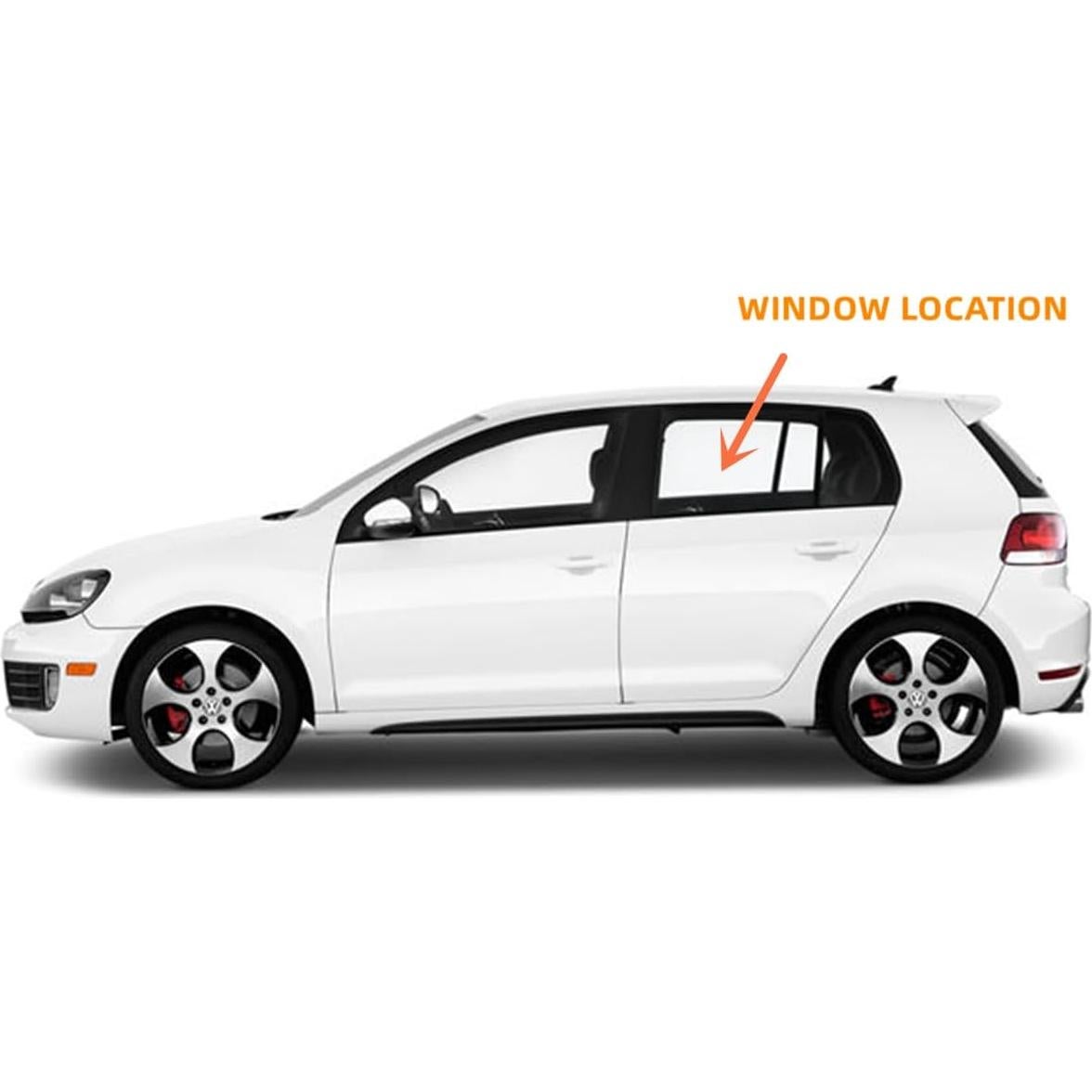 Cristal Ventana Puerta Trasera Izquierda K&L para Golf 2010-2014