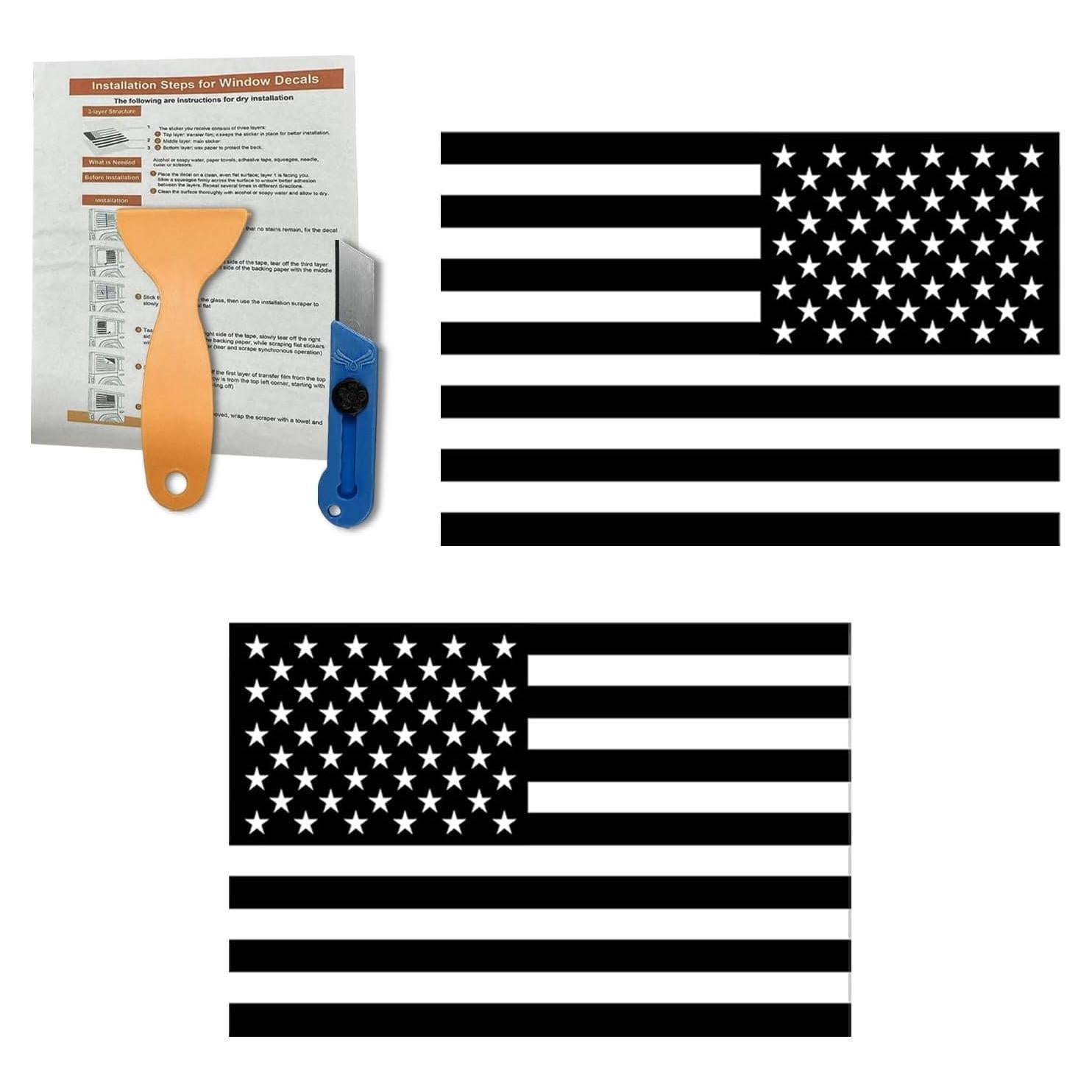 Calcomanía de Ventana Bandera Americana GAOLAOSY 73.66x40.64cm