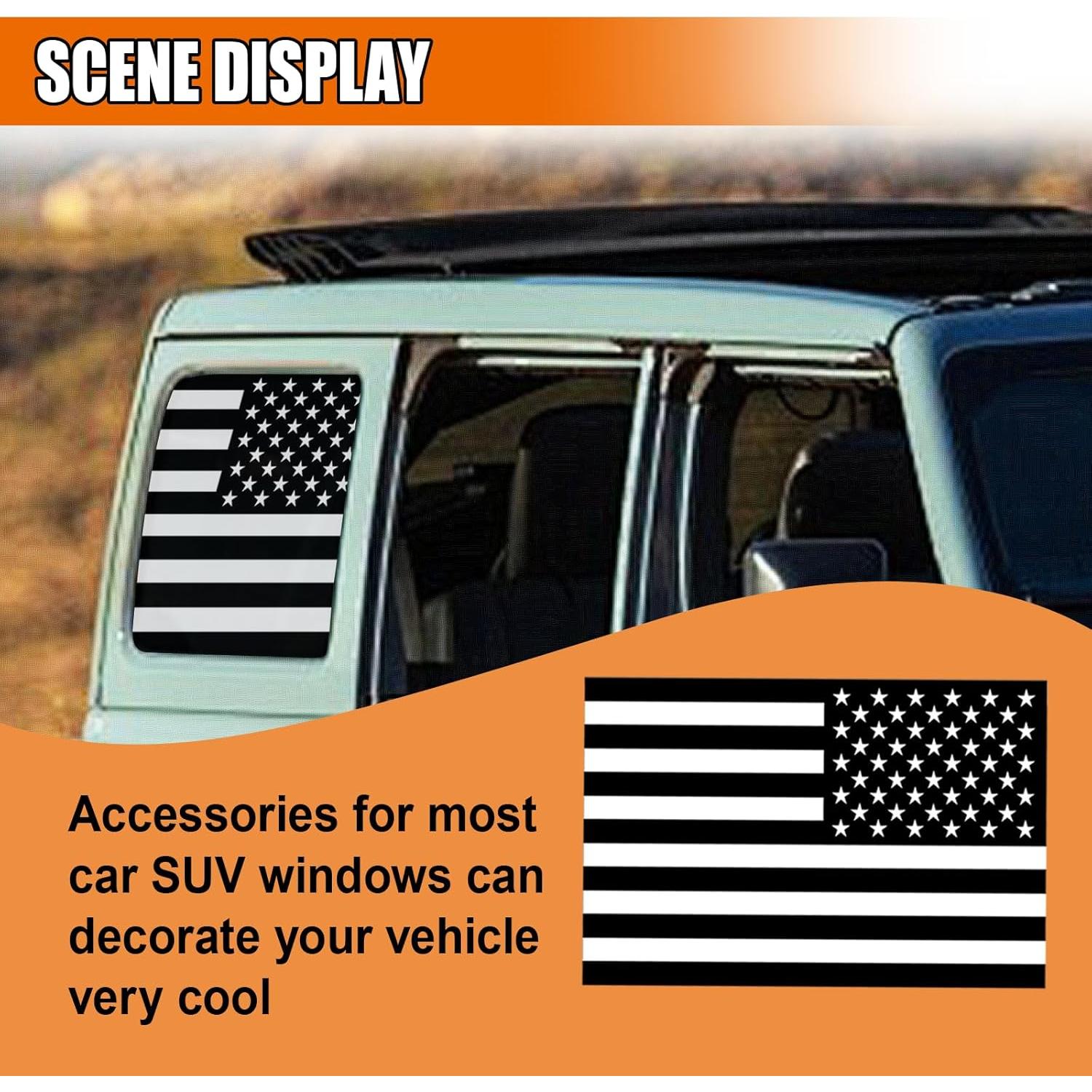 Calcomanía de Ventana Bandera Americana GAOLAOSY 73.66x40.64cm