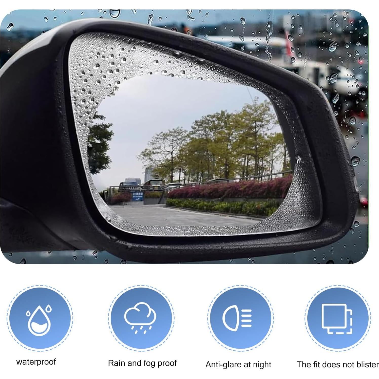 Películas para Espejos Retrovisores Qurbuns 2 PCS Antivaho HD