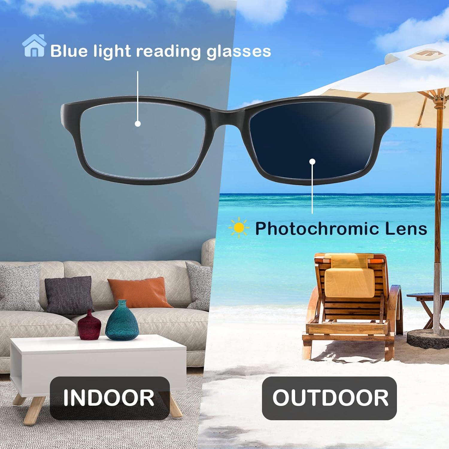 Gafas de lectura fotoquímicas Sunamoy +2.25 Dioptrías con luz azul