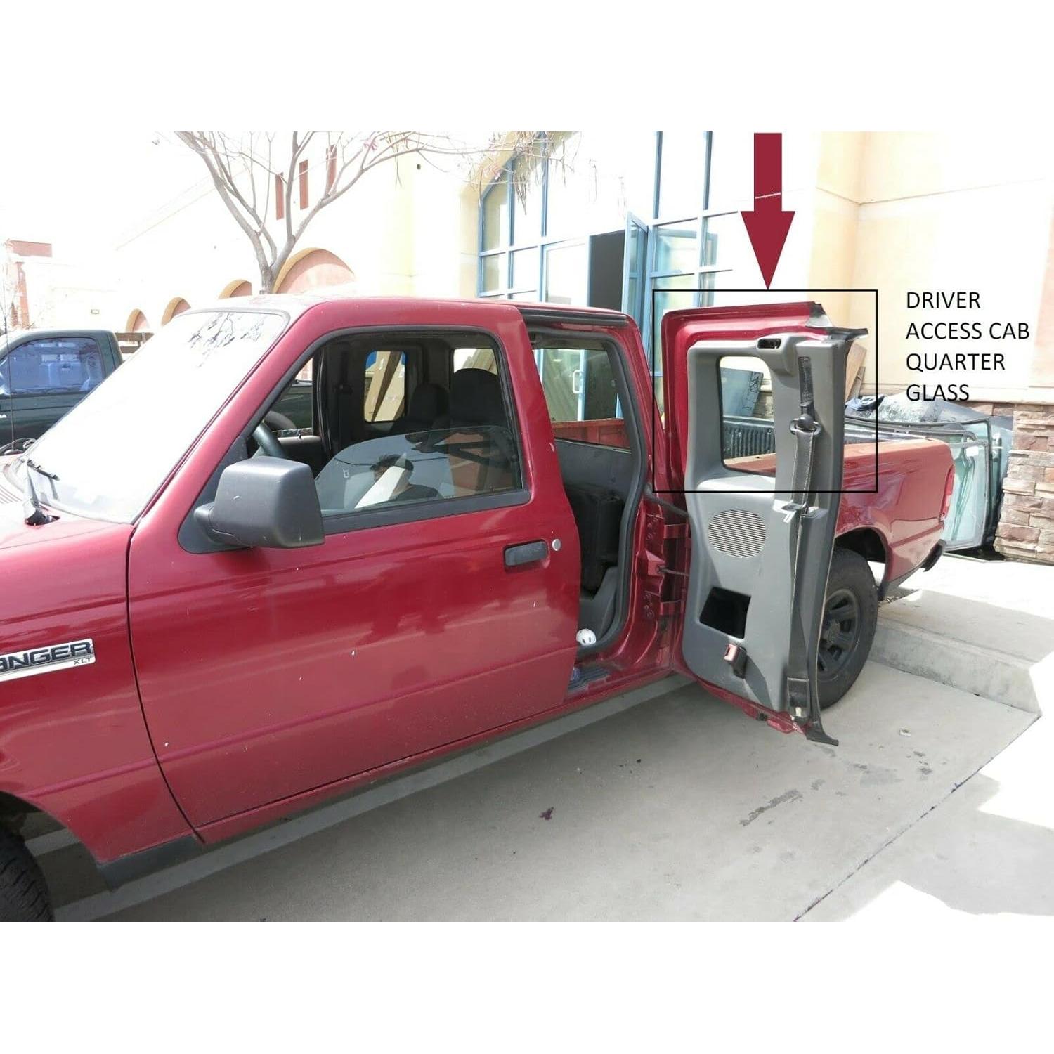 Vidrio trasero Ford Ranger 1998-2011 Super Cab lado izquierdo