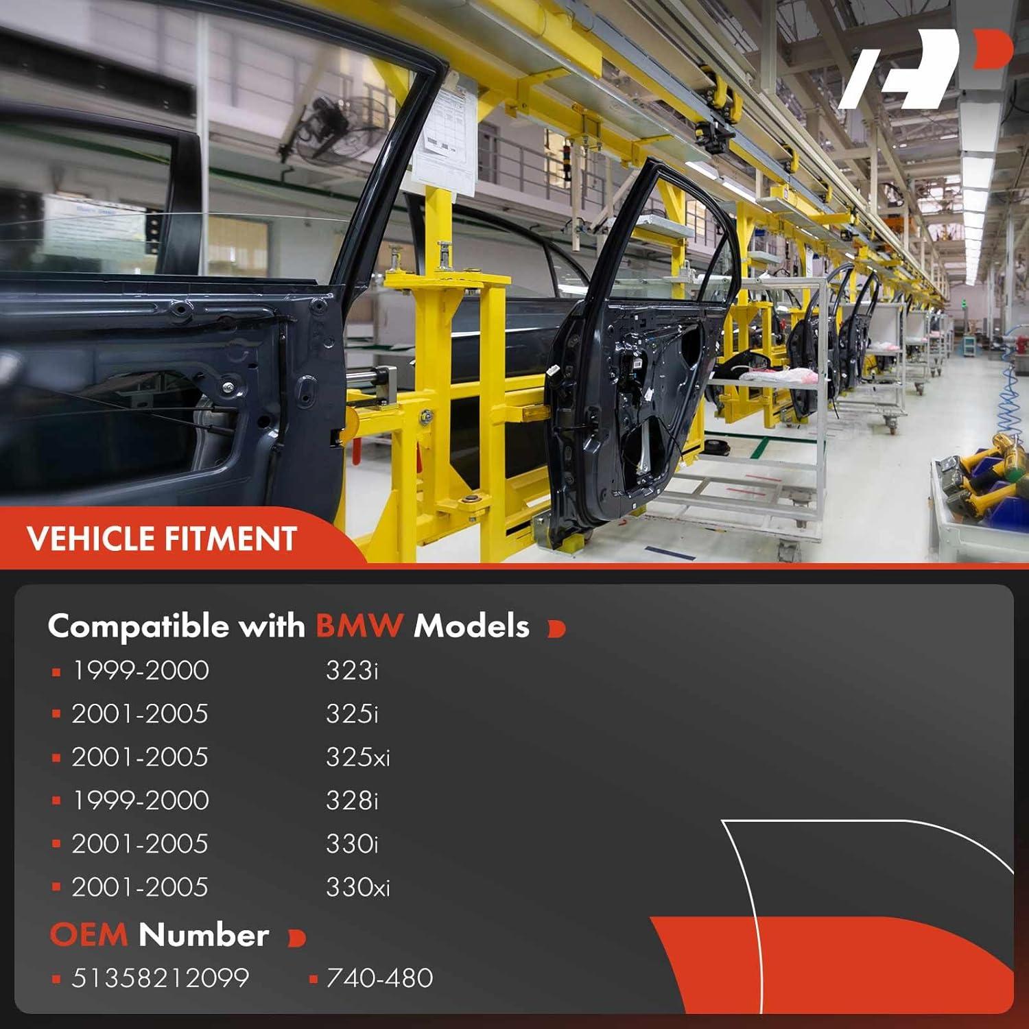 Regulador de Ventana Eléctrico A-Premium BMW E46 Lado Trasero Izquierdo