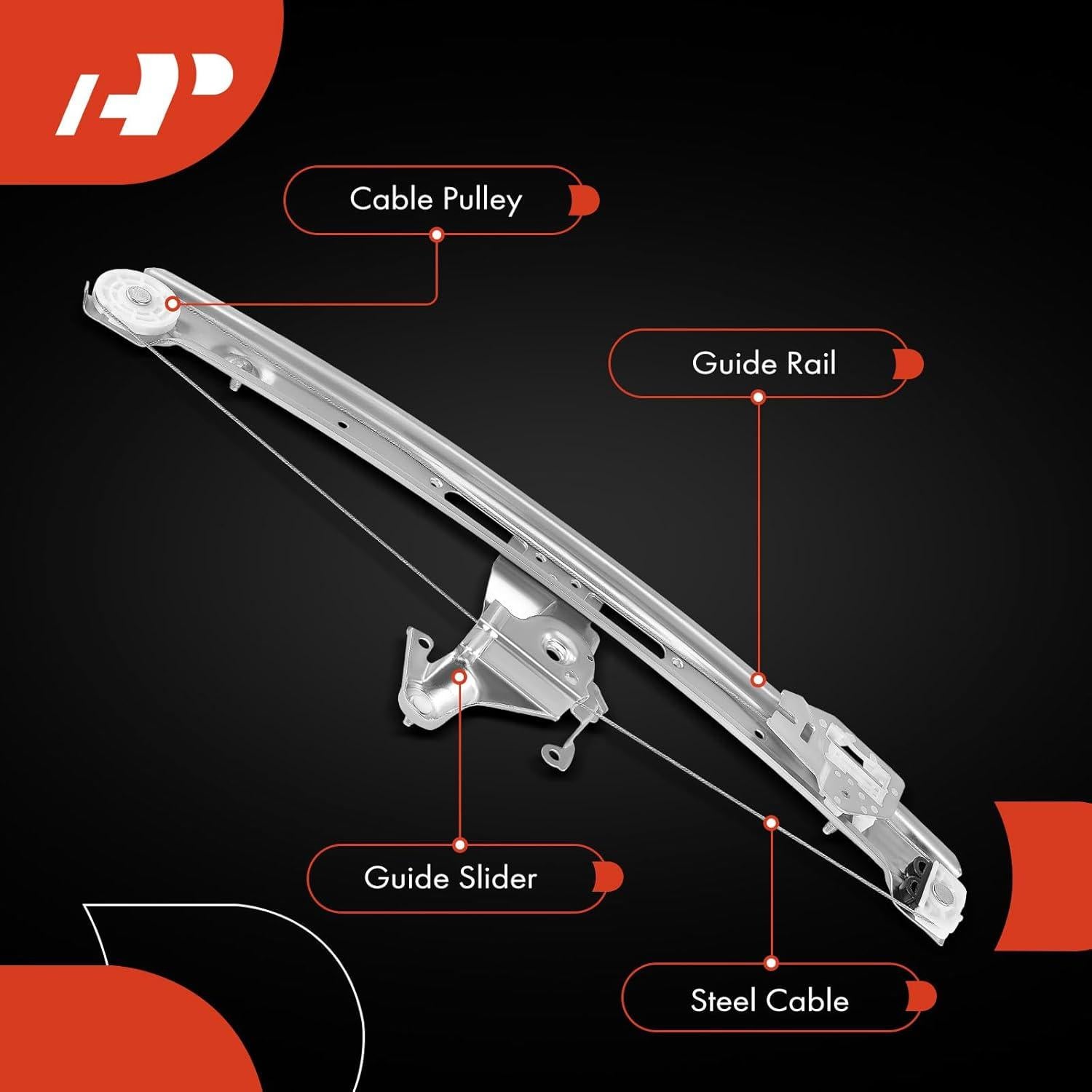 Regulador de Ventana Eléctrico A-Premium BMW E46 Lado Trasero Izquierdo