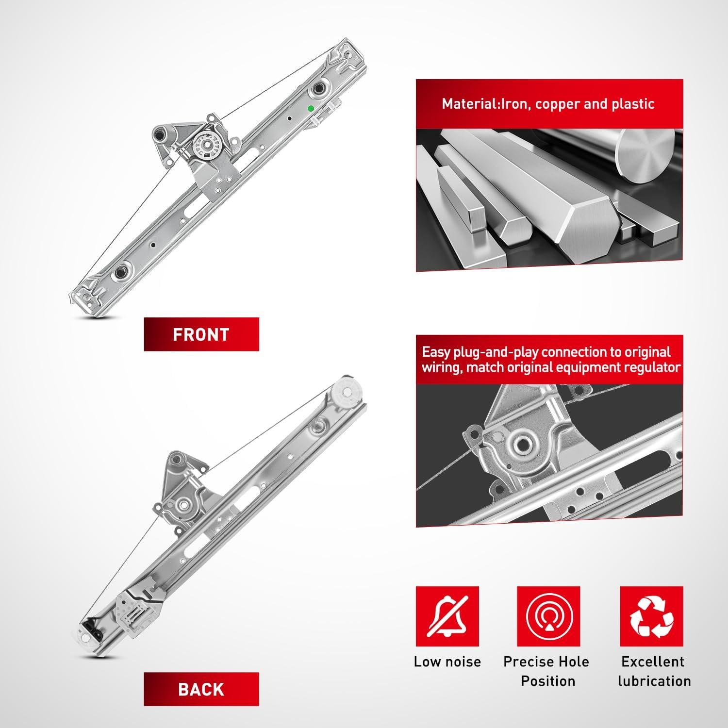 Regulador de Ventana Lateral Trasero Nilight Wind-751 para BMW E46