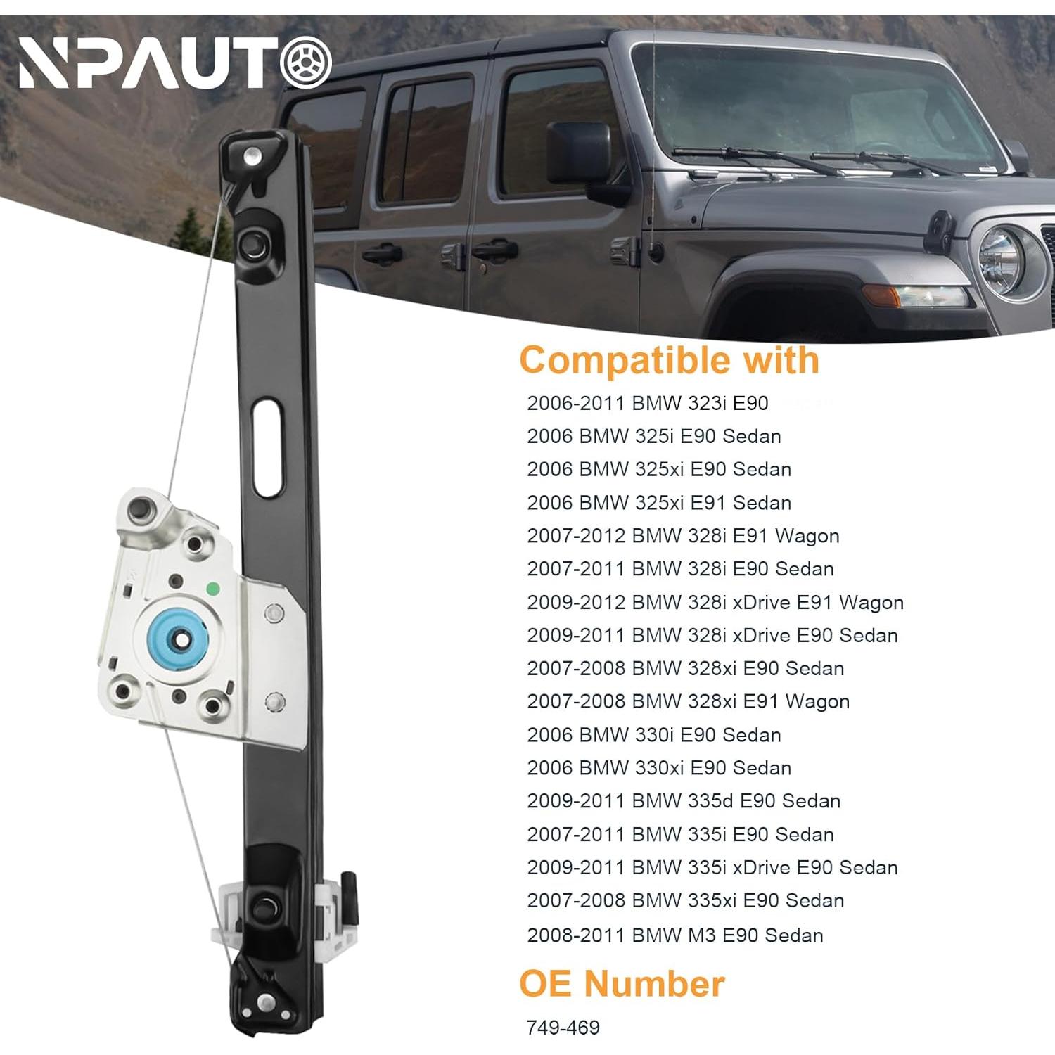 Regulador de Ventana Eléctrica NPAUTO 749-469 Trasero Derecho