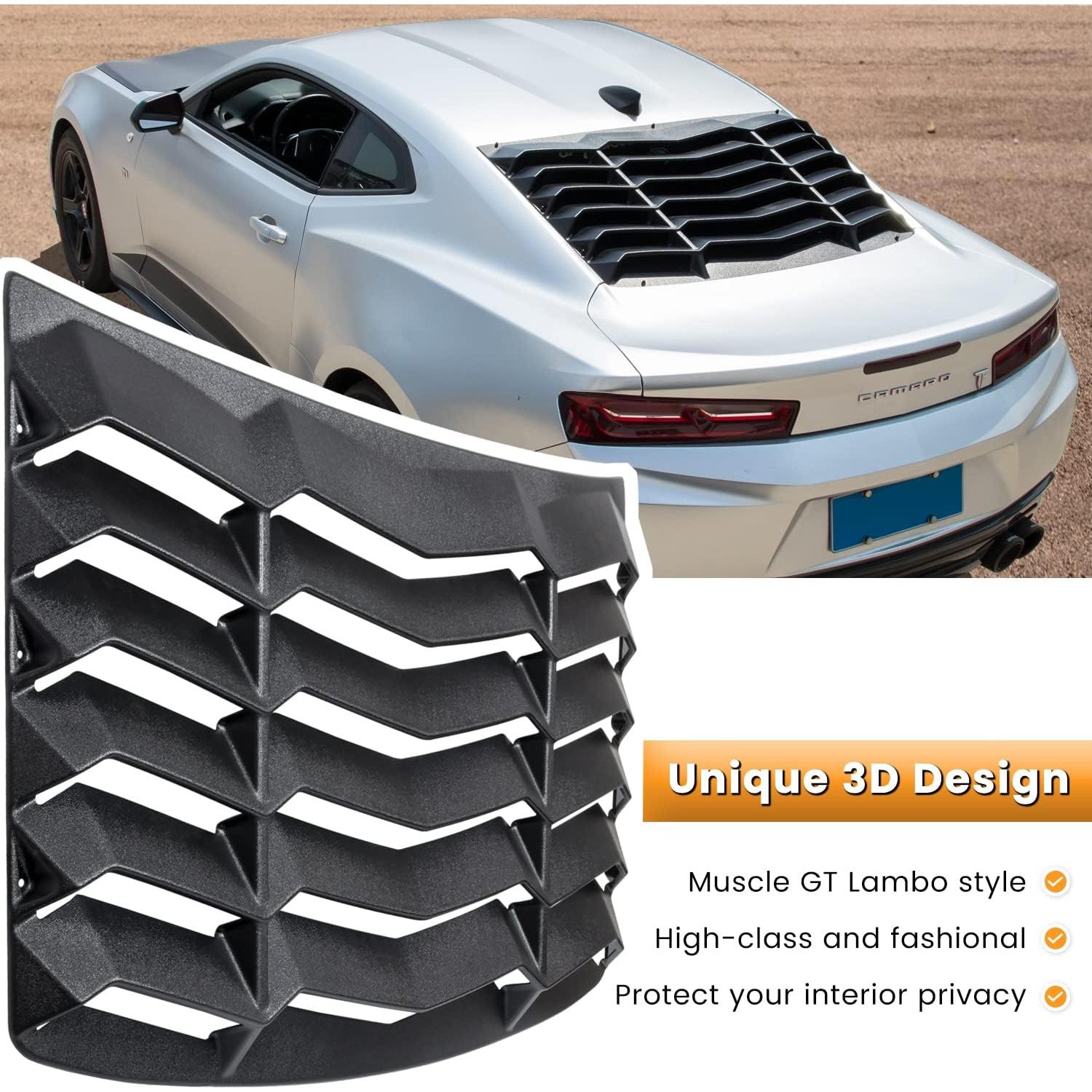 Persianas de Ventana Trasera y Lateral E-cowlboy Chevy Camaro 2016-2024