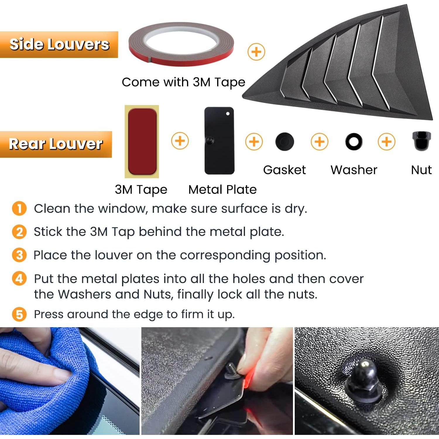 Persianas de Ventana Trasera y Lateral E-cowlboy Chevy Camaro 2016-2024