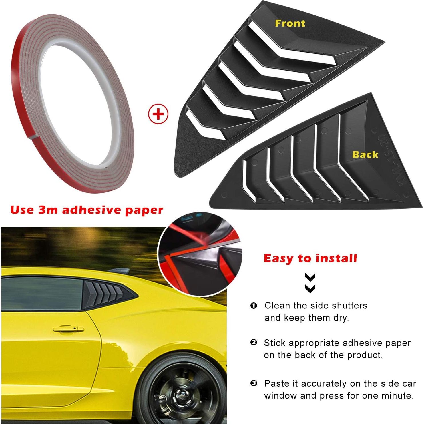 Persianas Laterales Danti para Chevrolet Camaro 2010-2015 - ABS Mate