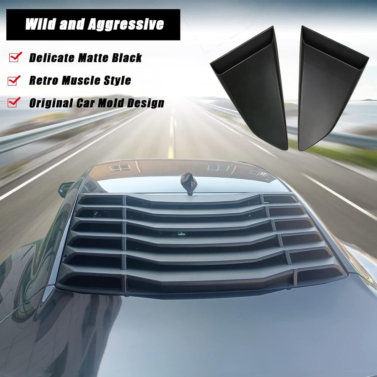 Persianas de Ventana Trasera y Lateral GaeaAuto para Chevy Camaro 2016-2021