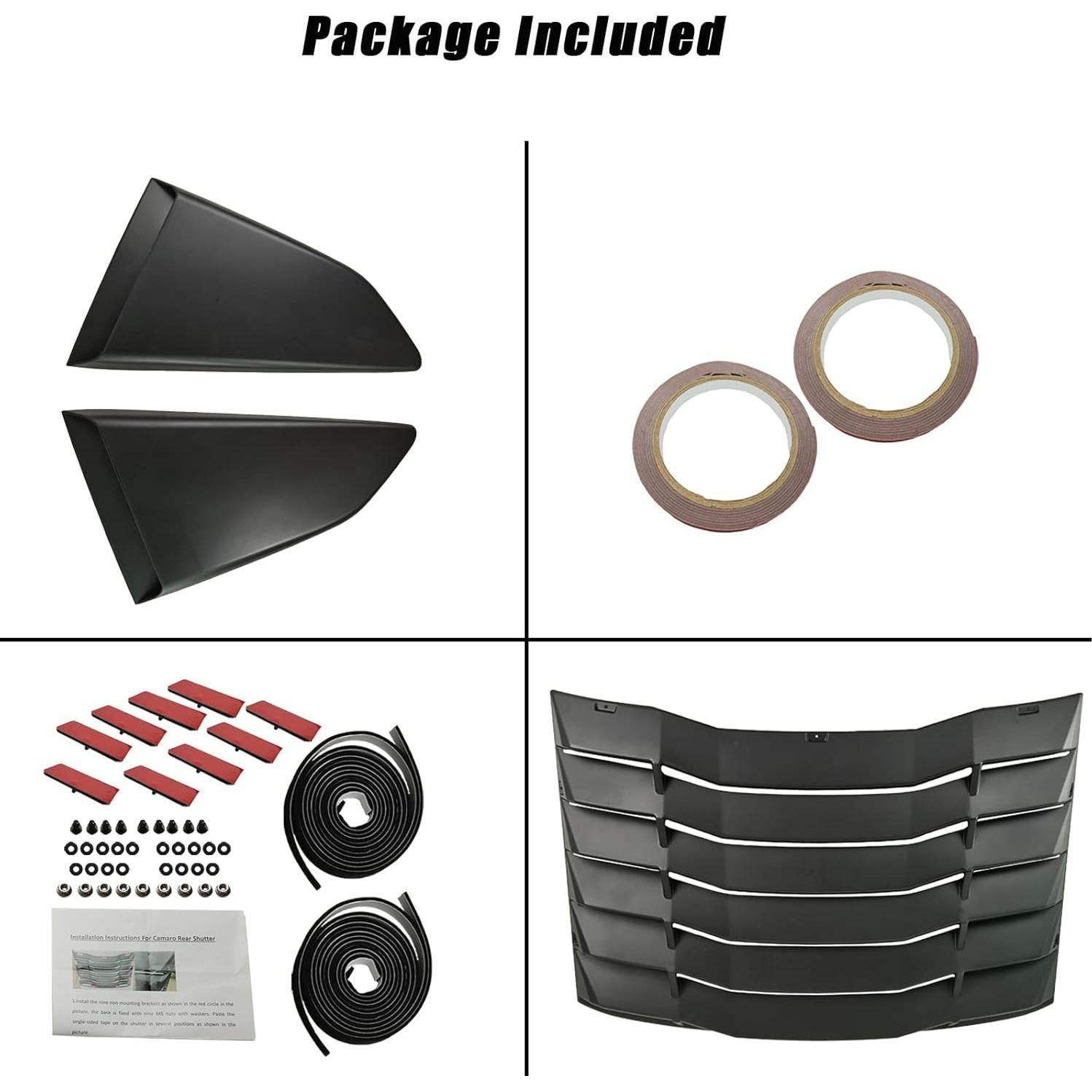 Persianas de Ventana Trasera y Lateral GaeaAuto para Chevy Camaro 2016-2021