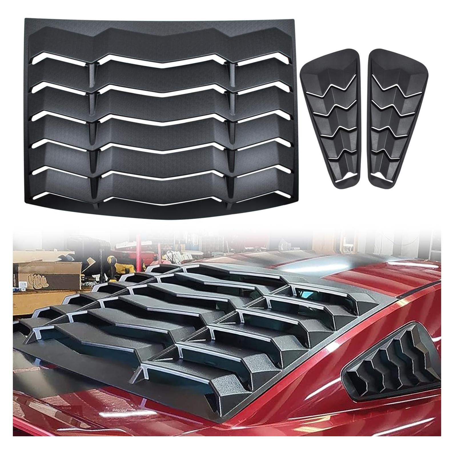 Persianas de Ventana Danti para Ford Mustang 2005-2014 Negro Mate