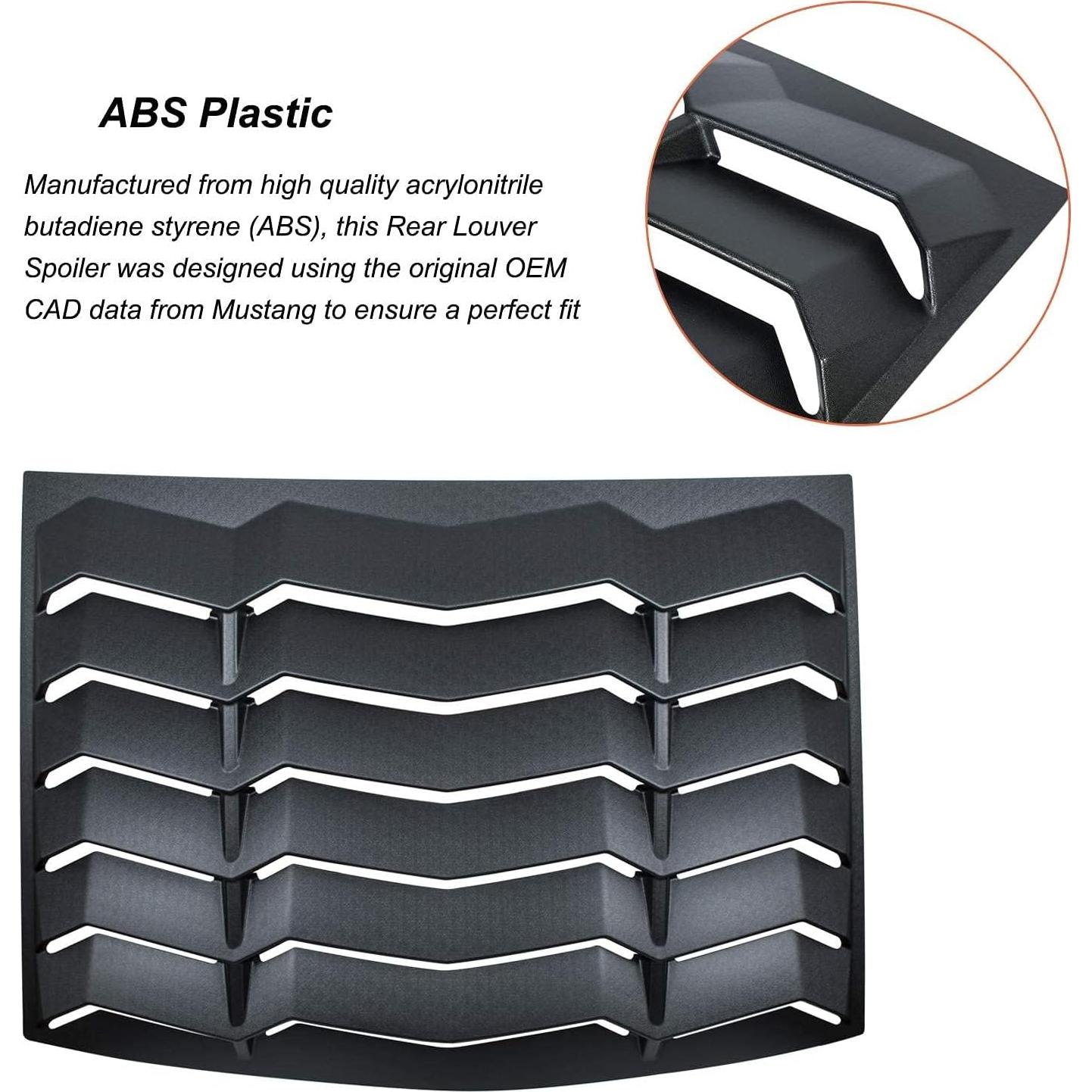 Persianas de Ventana Danti para Ford Mustang 2005-2014 Negro Mate