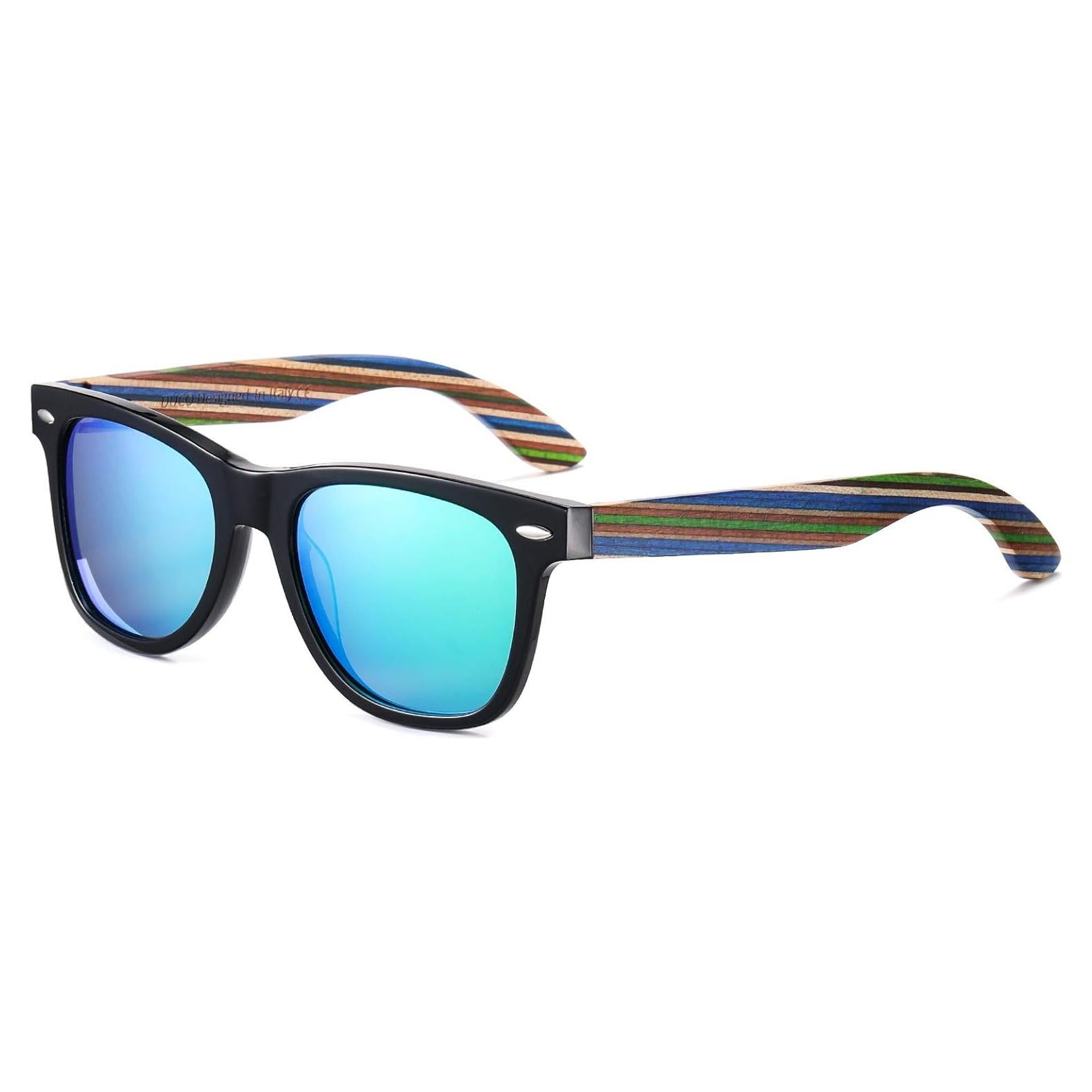 Gafas de sol de madera DUCO polarizadas UV400 para hombres
