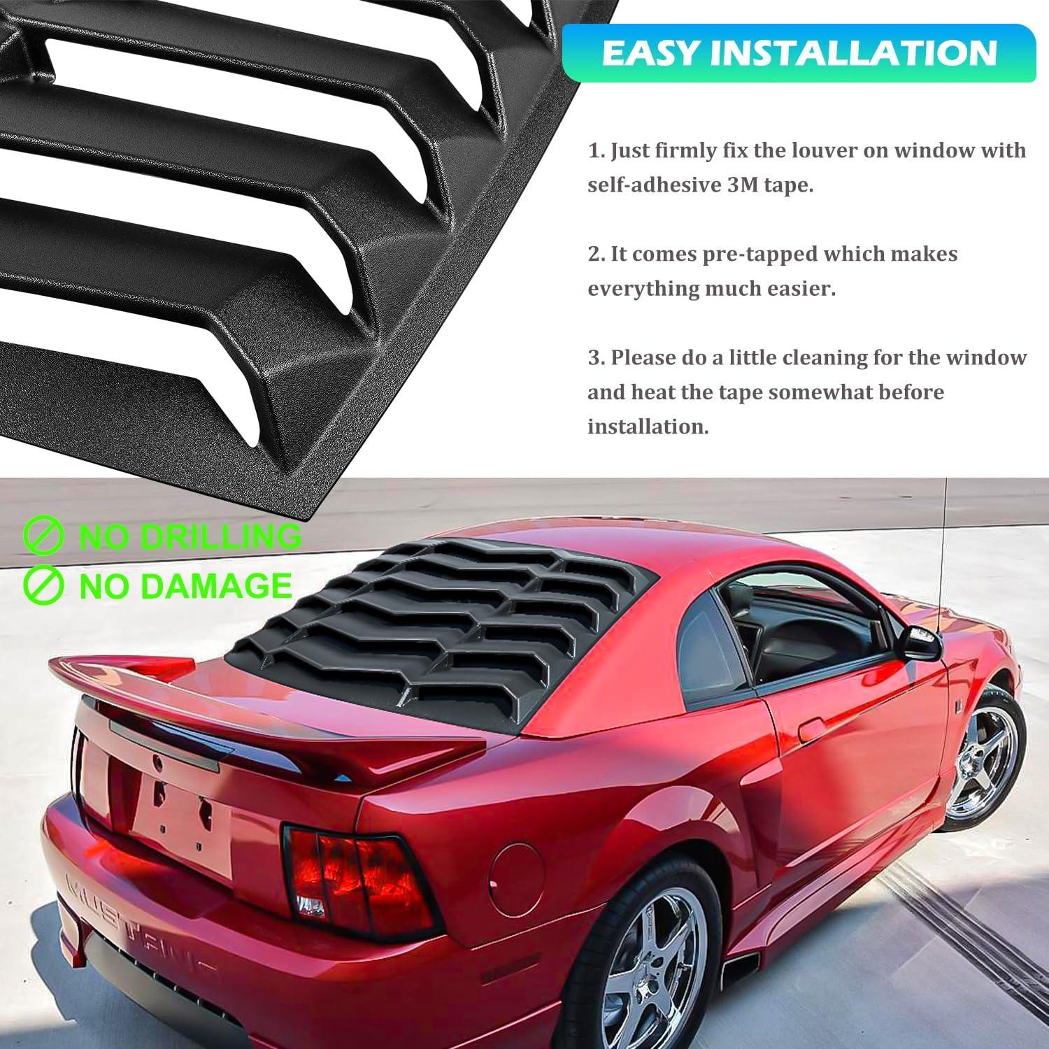 Louver de Ventana Trasera Bonbo para Ford Mustang 1994-2004 ABS