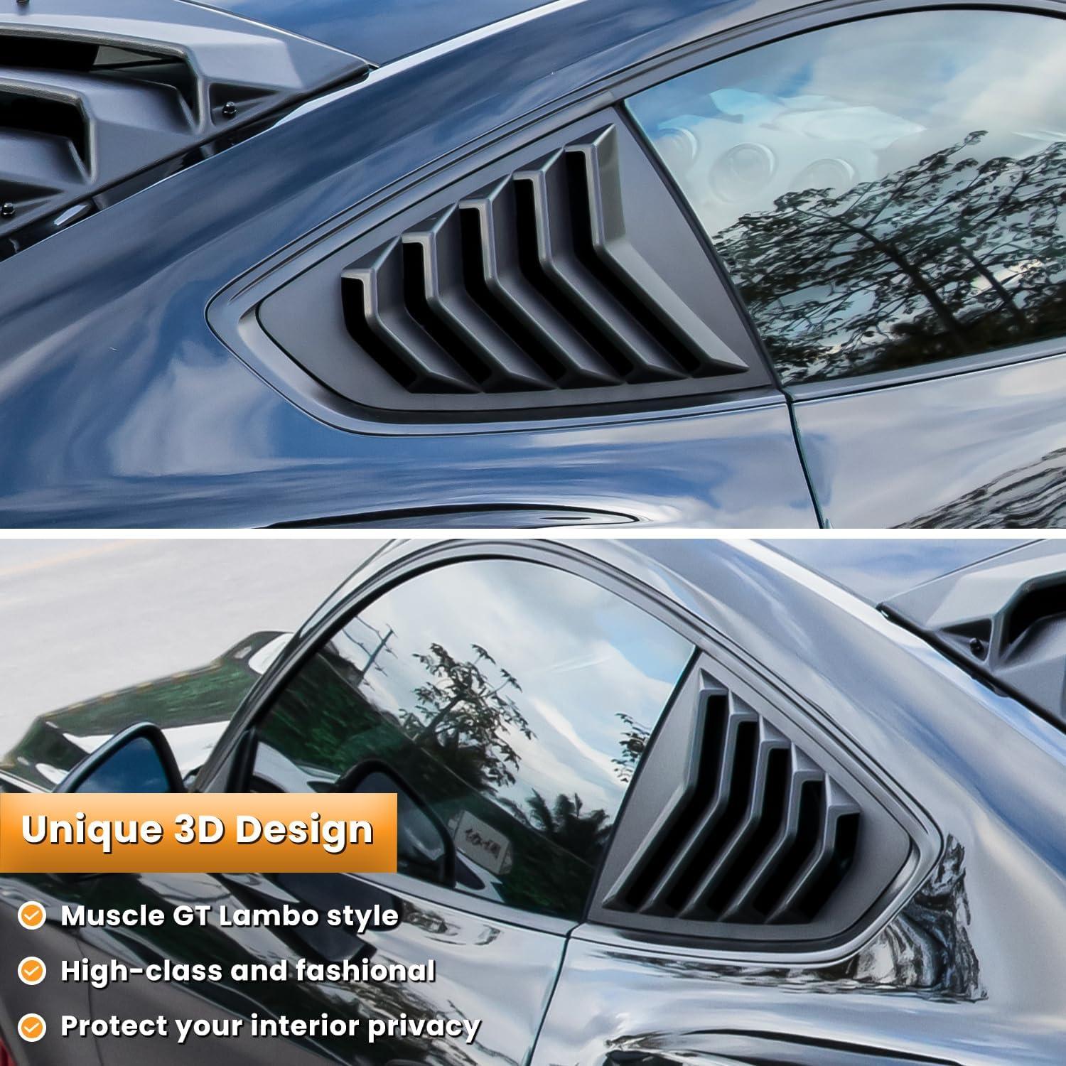 Persianas Laterales E-cowlboy para Ford Mustang 2015-2023 ABS