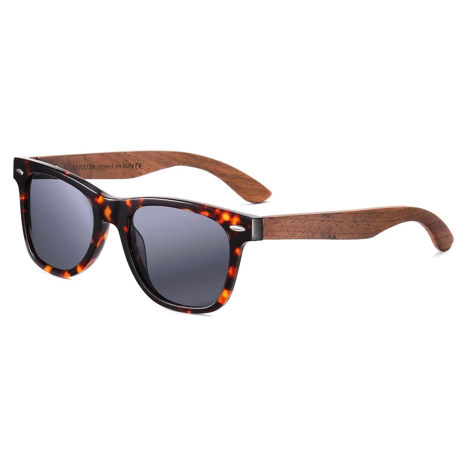 Gafas de sol de madera DUCO polarizadas UV400 para hombres