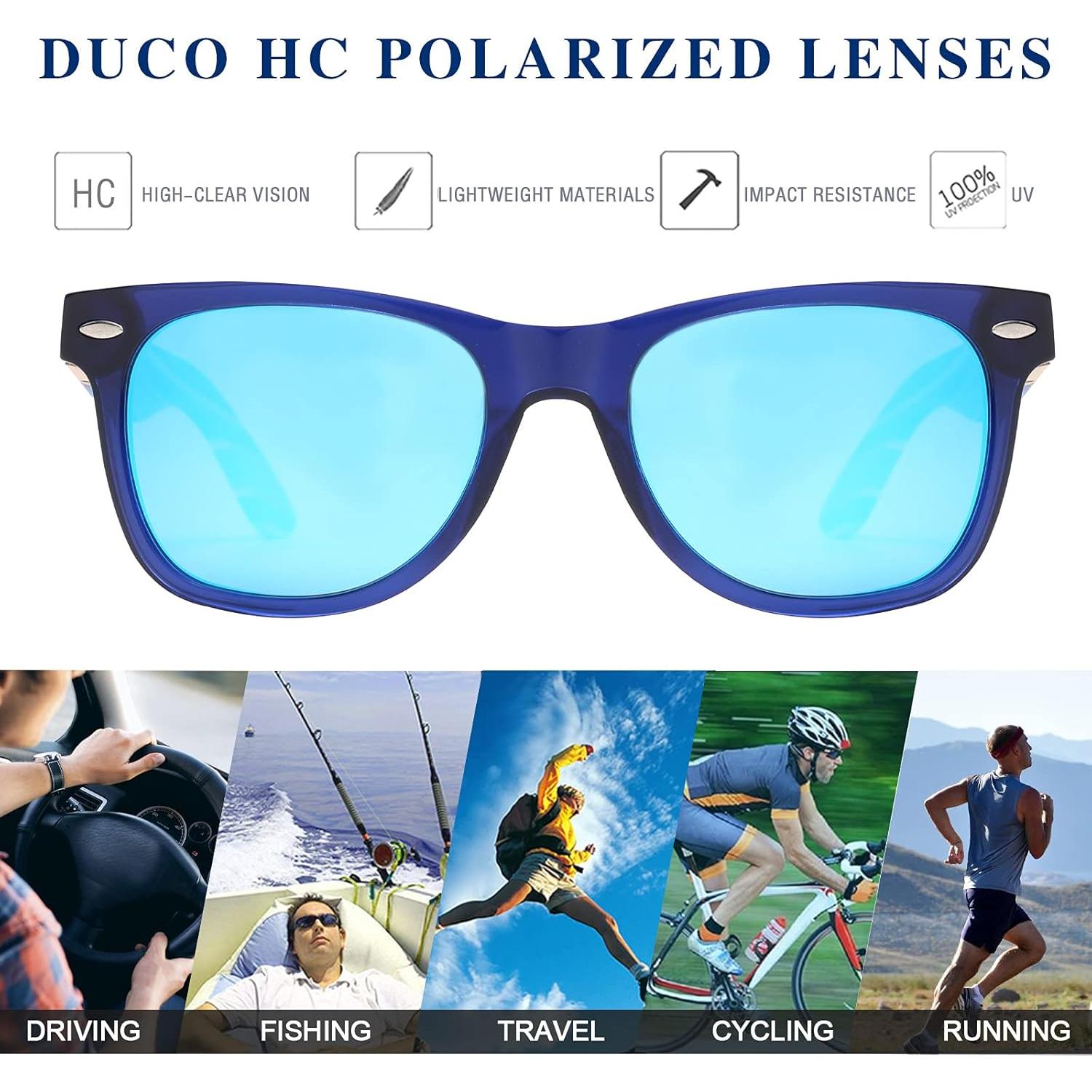 Gafas de sol de madera DUCO polarizadas UV400 para hombres