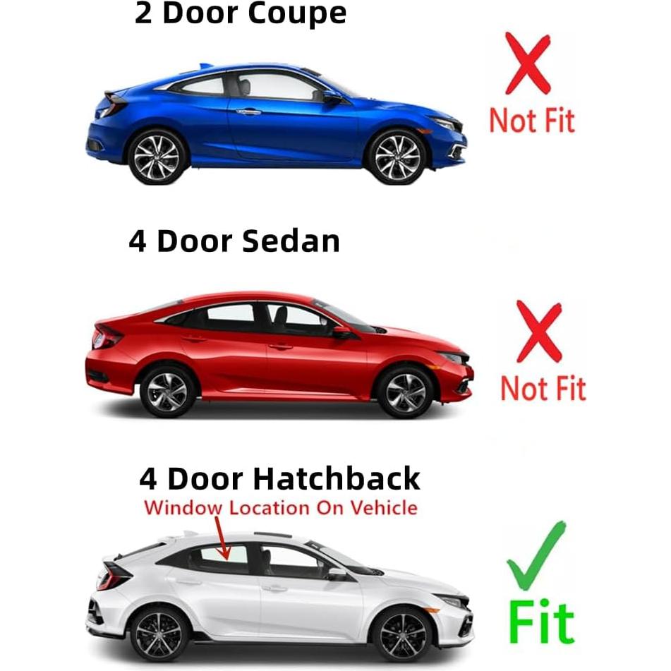 Ventana trasera derecha Honda Civic 4p Hatchback 2017-2021