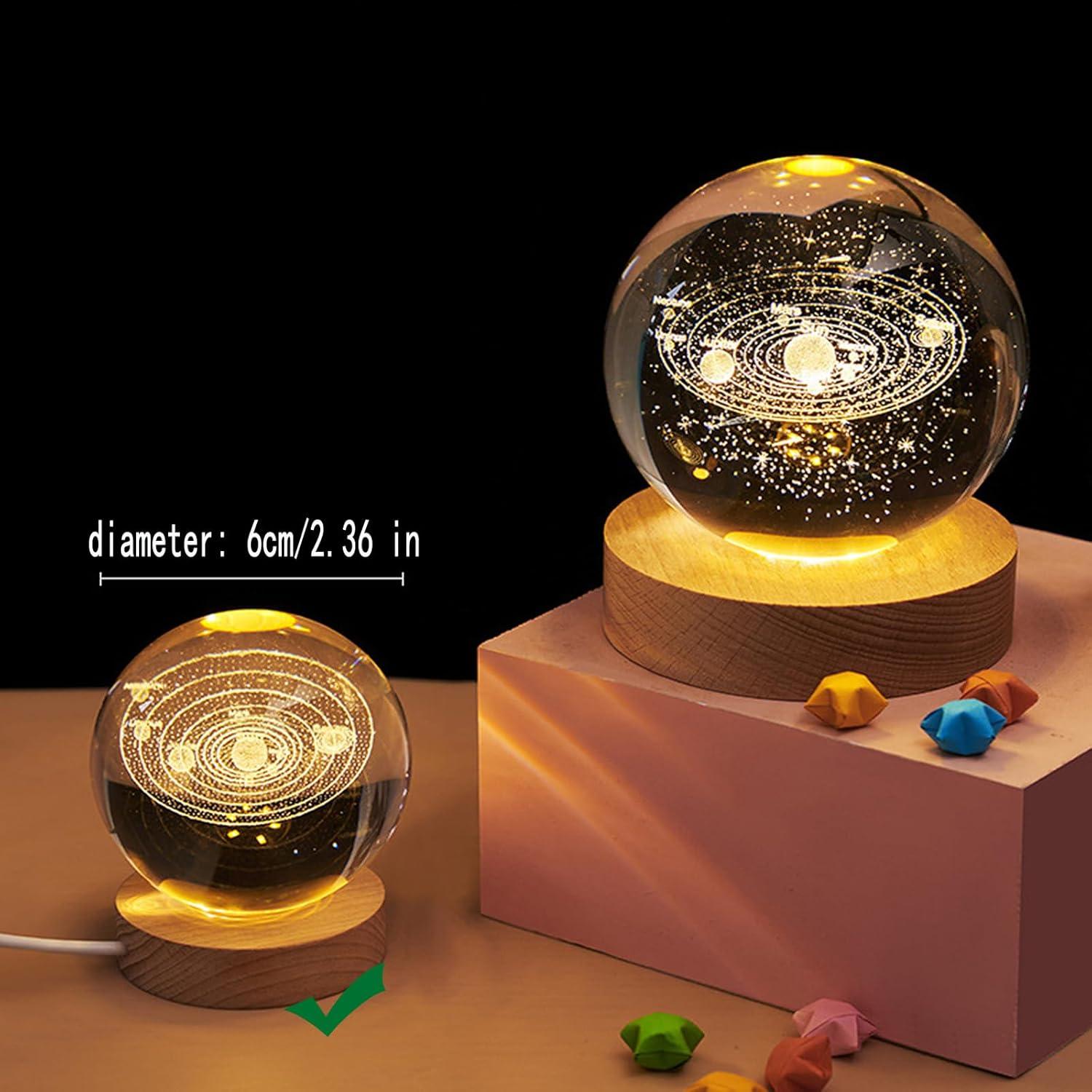 Luz Nocturna 3D Saturno KAZETEC 60mm Decorativa