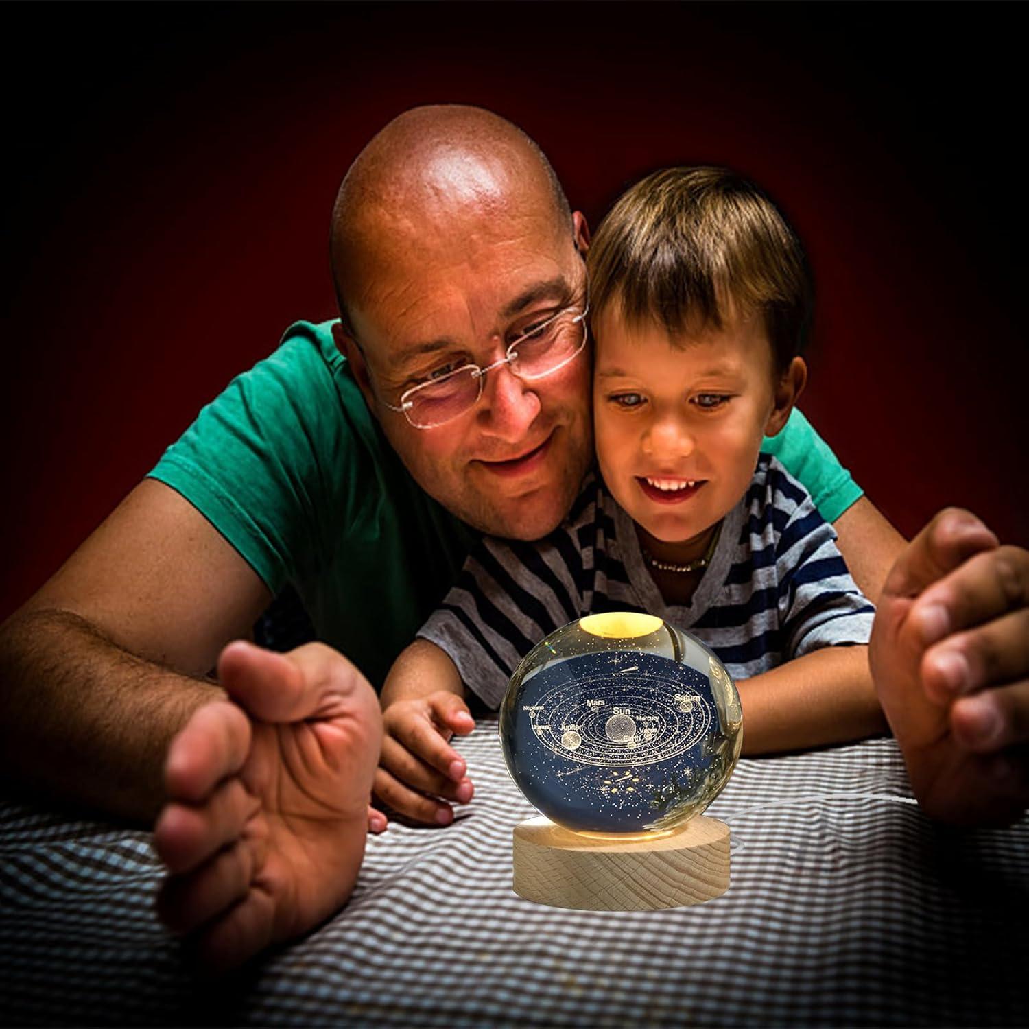 Lámpara de Noche 3D KAZETEC Sistema Solar 80mm USB