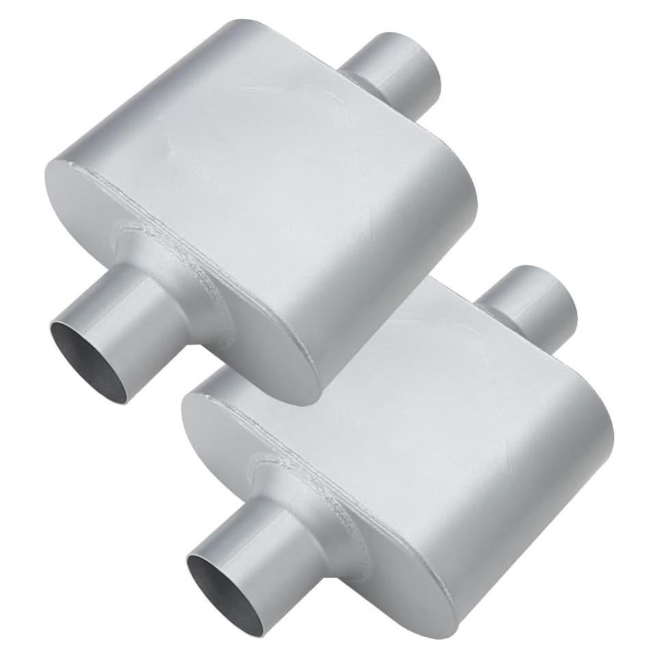 Silenciador A-KARCK 2.5" Entrada y Salida Central 2 Pcs