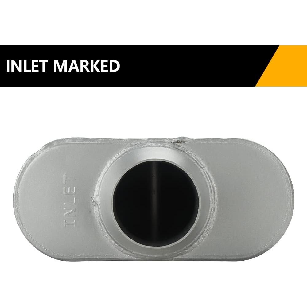 Silenciador A-KARCK 2.5" Entrada y Salida Central 2 Pcs