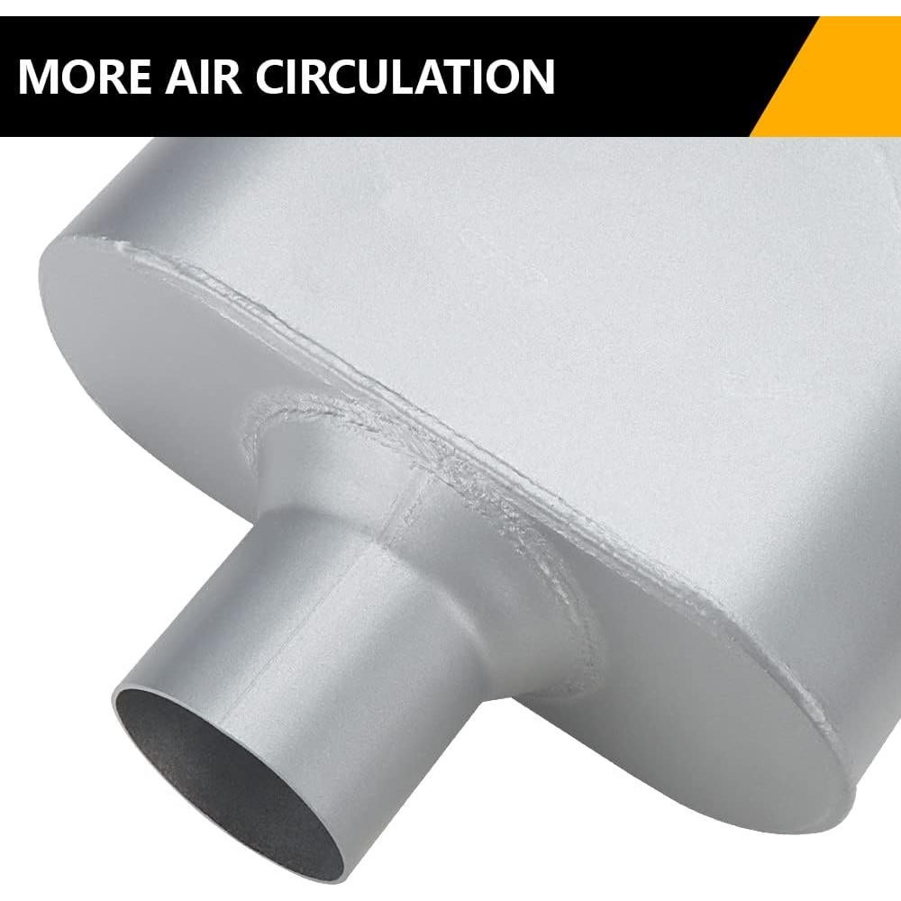 Silenciador A-KARCK 2.5" Entrada y Salida Central 2 Pcs