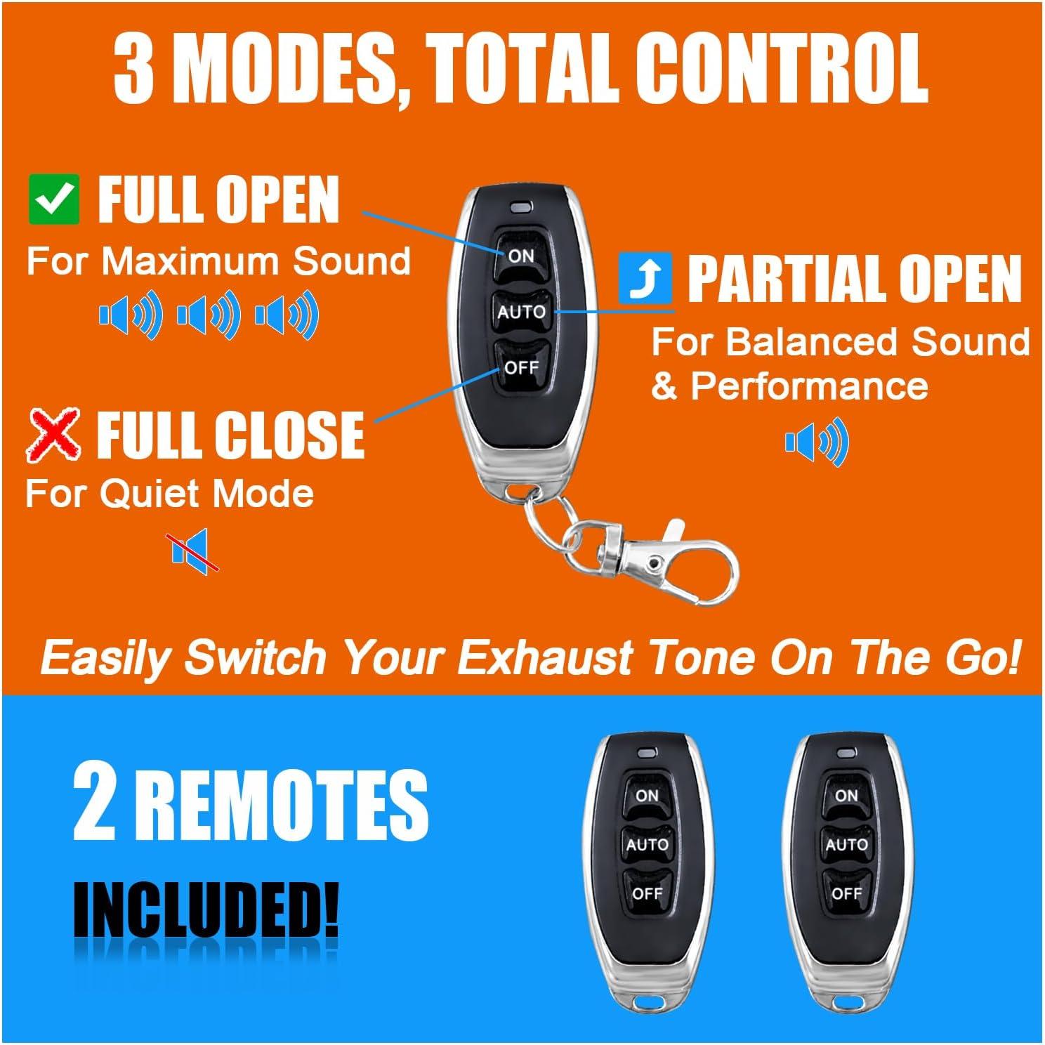 Válvula de Escape Eléctrica Peastorm 2.5" con Silenciador