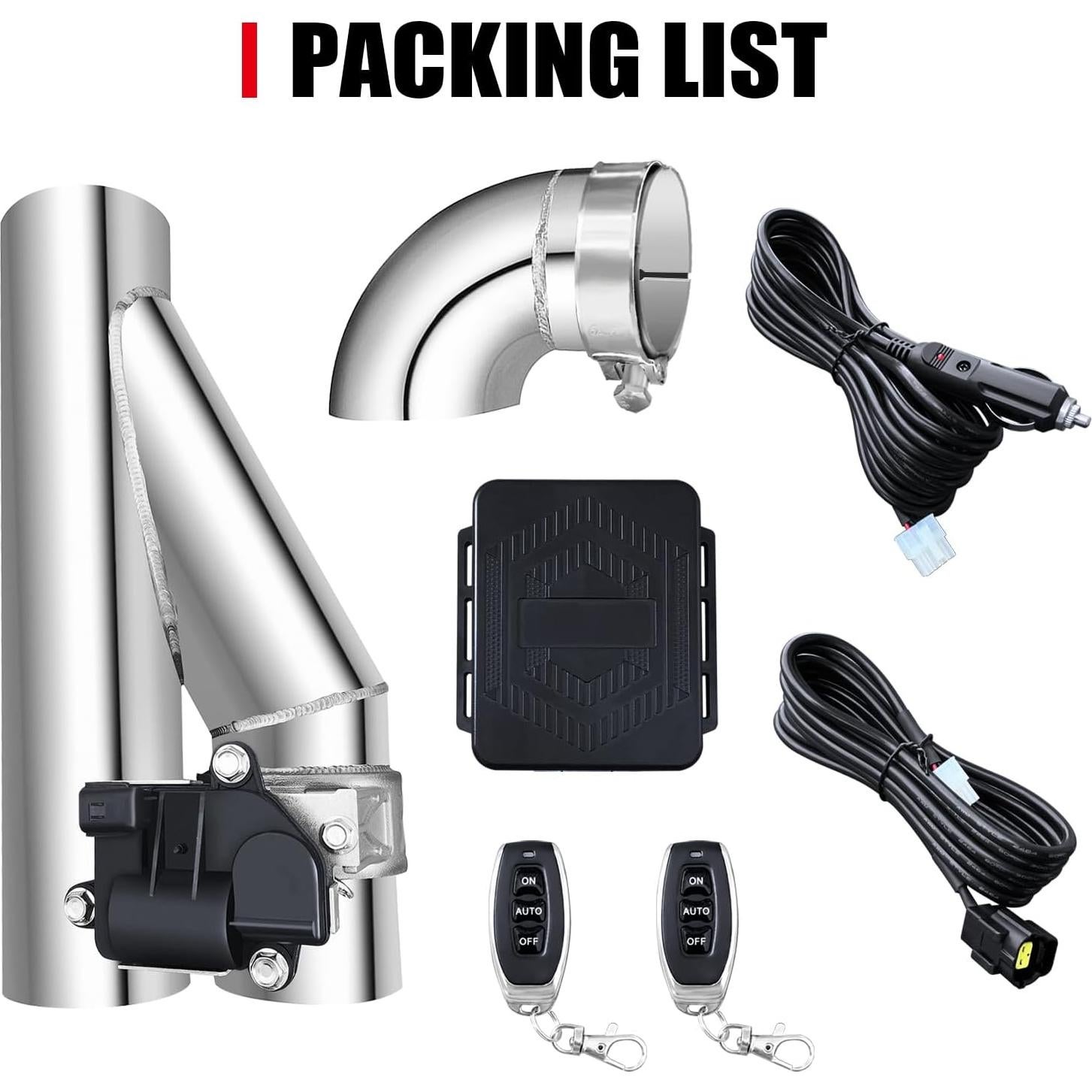 Válvula de Escape Eléctrica Peastorm 2.5" con Silenciador