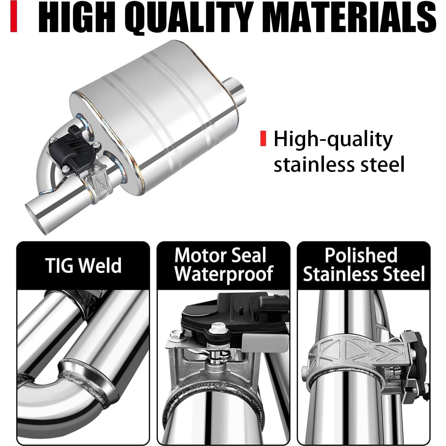 Sistema de escape eléctrico Peastorm 3" con muffler Cat Back